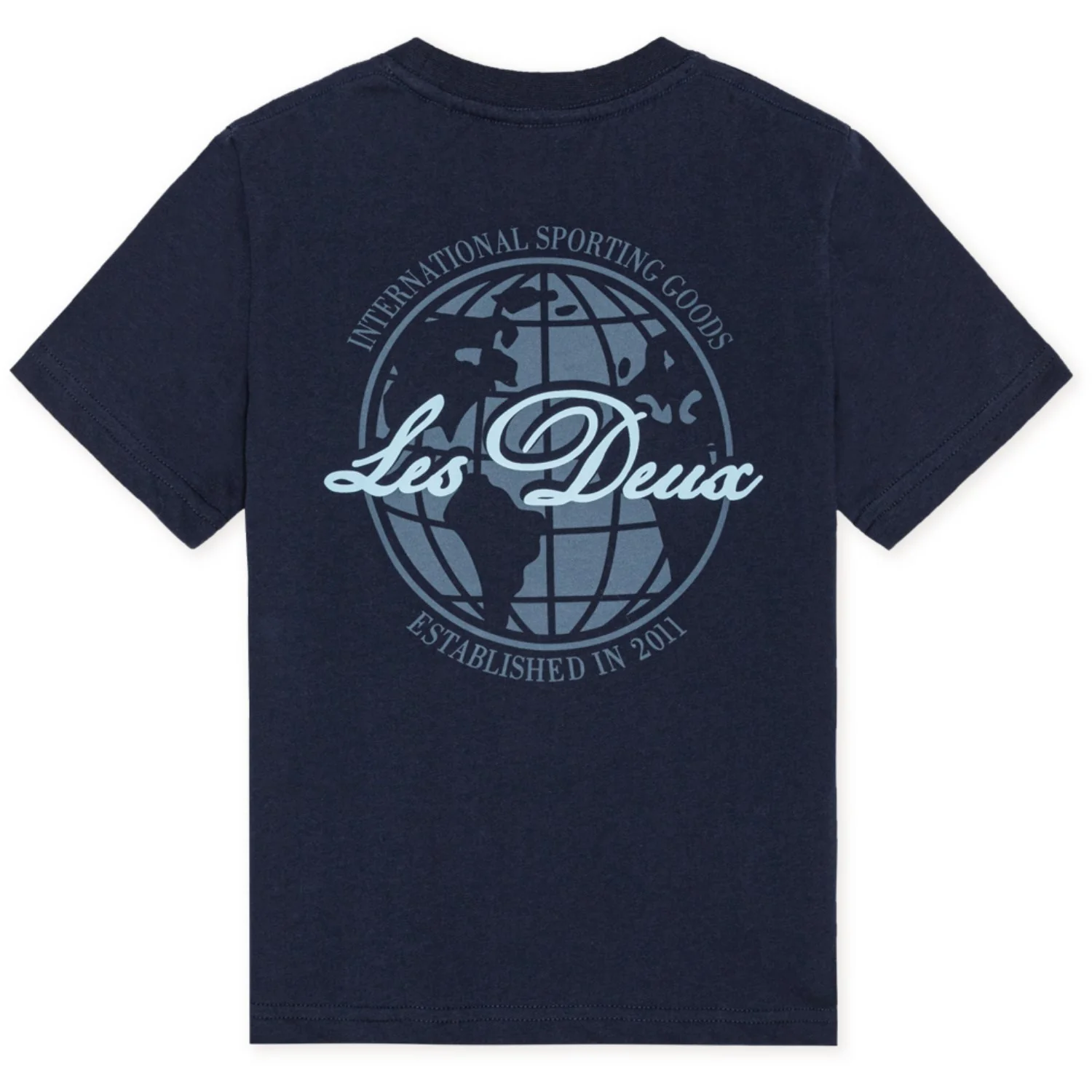 Les Deux Kids Dark Navy Globe T-Shirt - Image 4