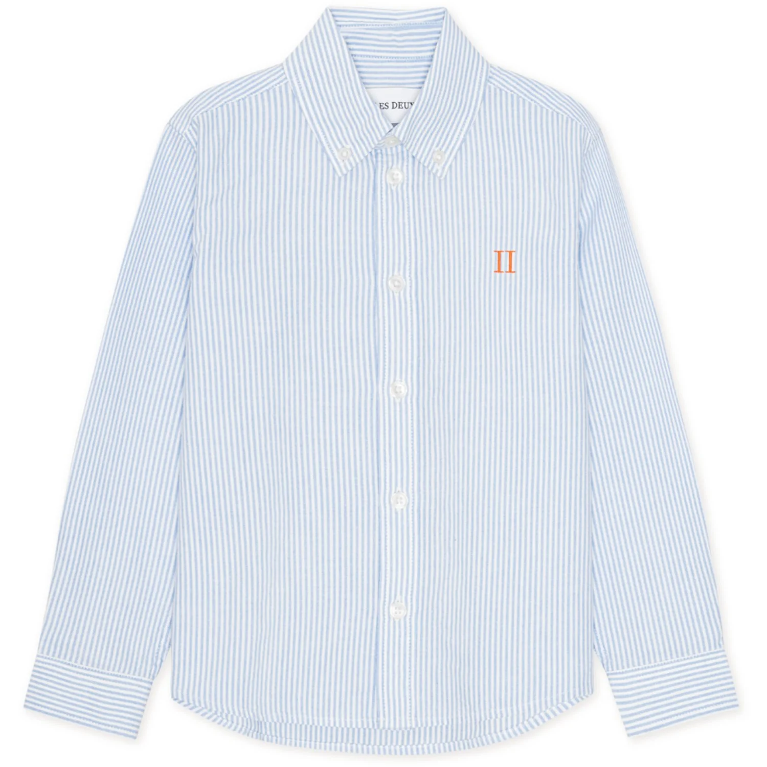 Les Deux Kids Light Blue/White Konrad Contrast Oxford Shirt
