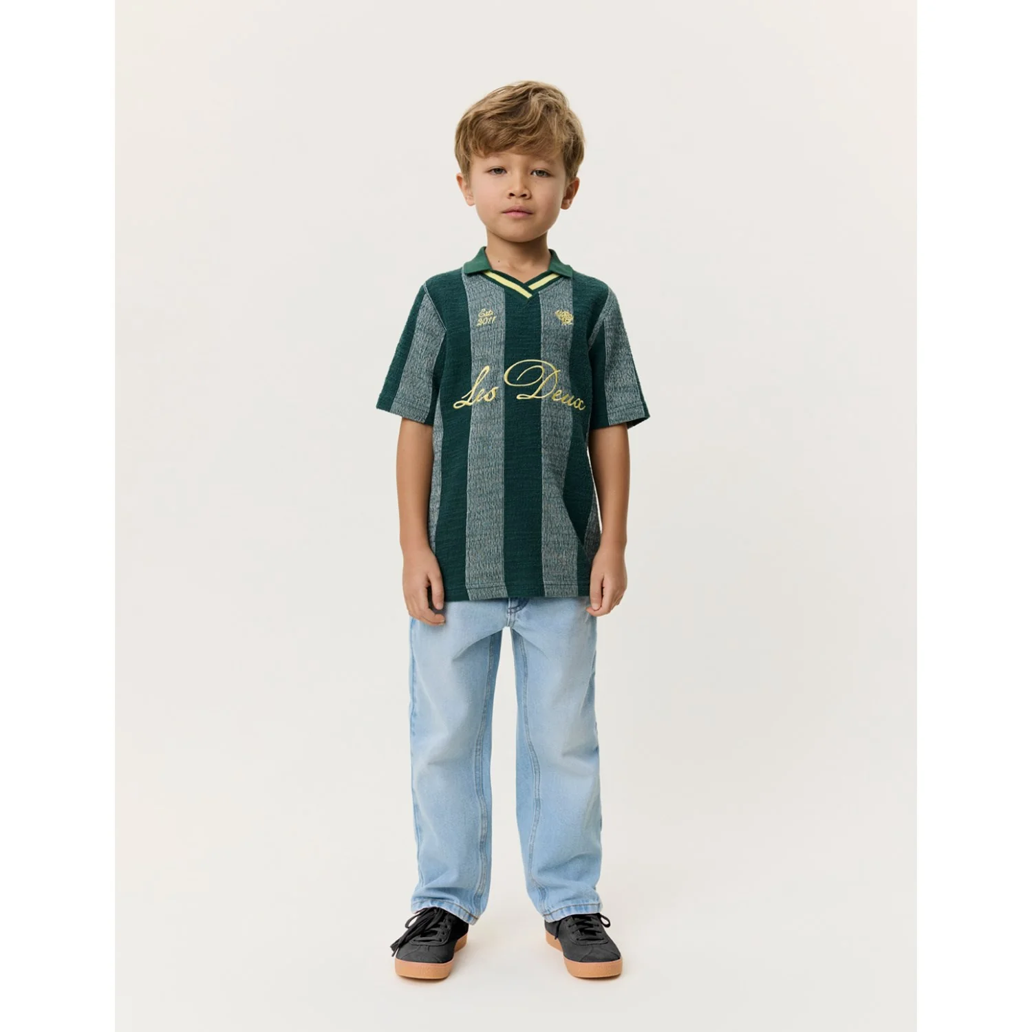 Les Deux Kids Pine Green Jacquard Football Jersey KIDS - Image 6