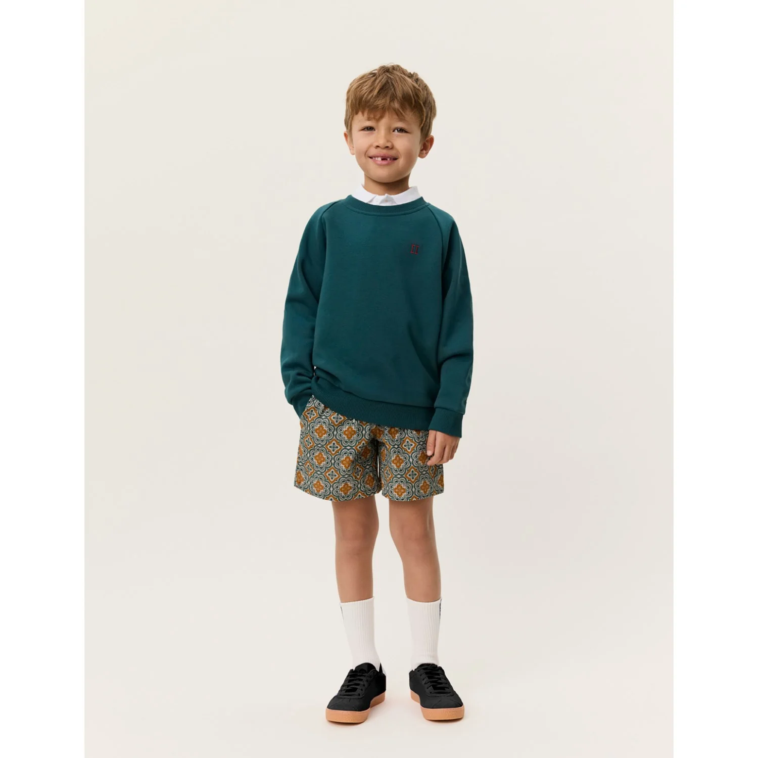 Les Deux Kids Sea Moss Green Norregaard Contrast Sweatshirt - Image 4