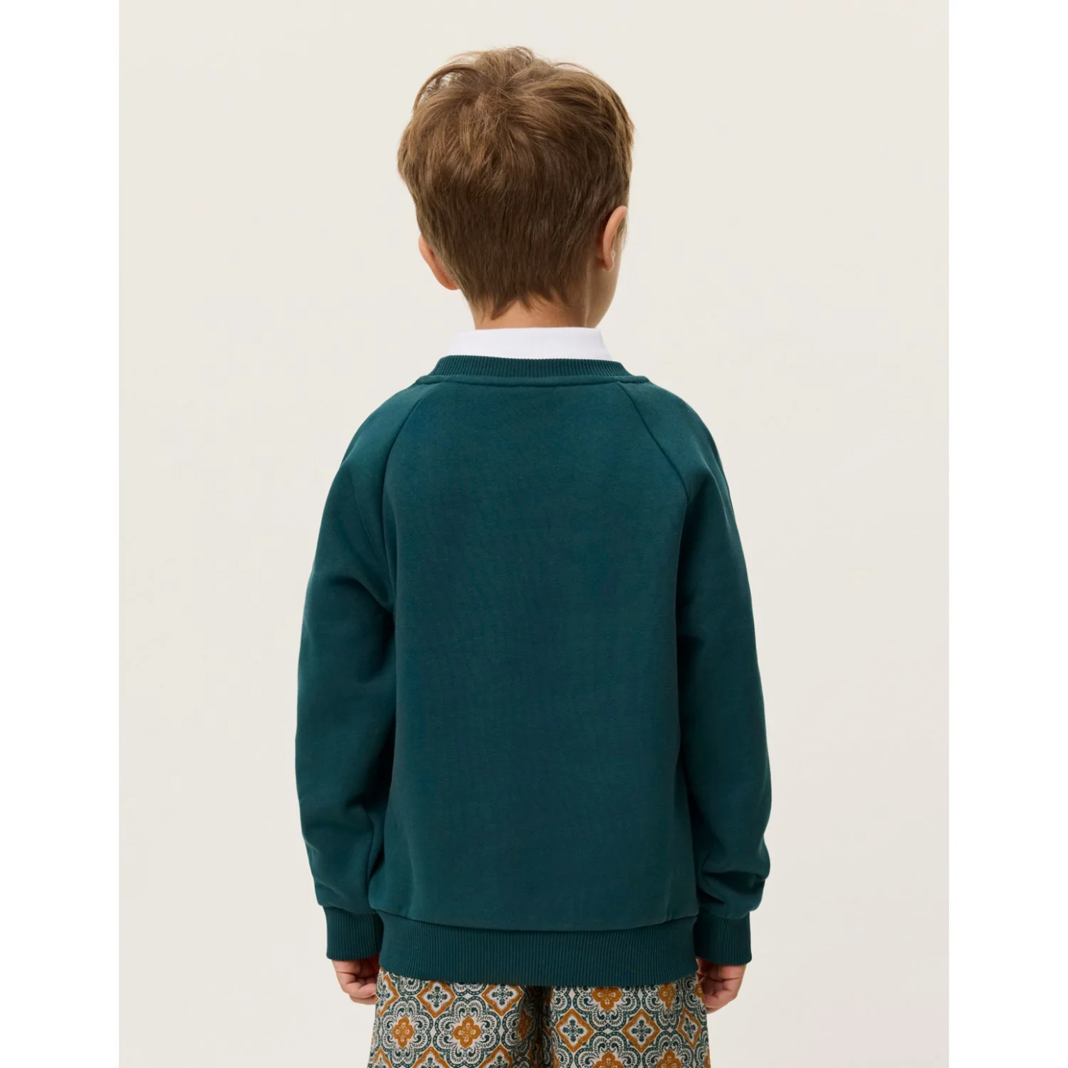 Les Deux Kids Sea Moss Green Norregaard Contrast Sweatshirt - Image 5
