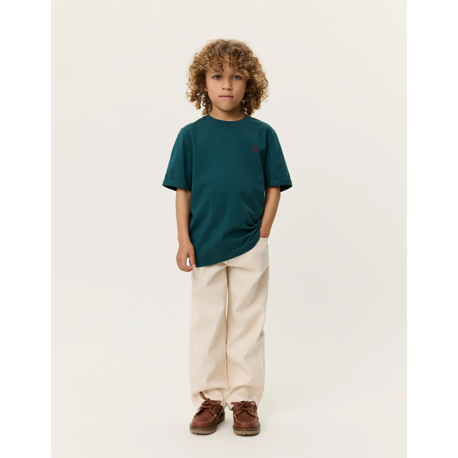 Les Deux Kids Sea Moss Green Norregaard Contrast T-Shirt - Image 7