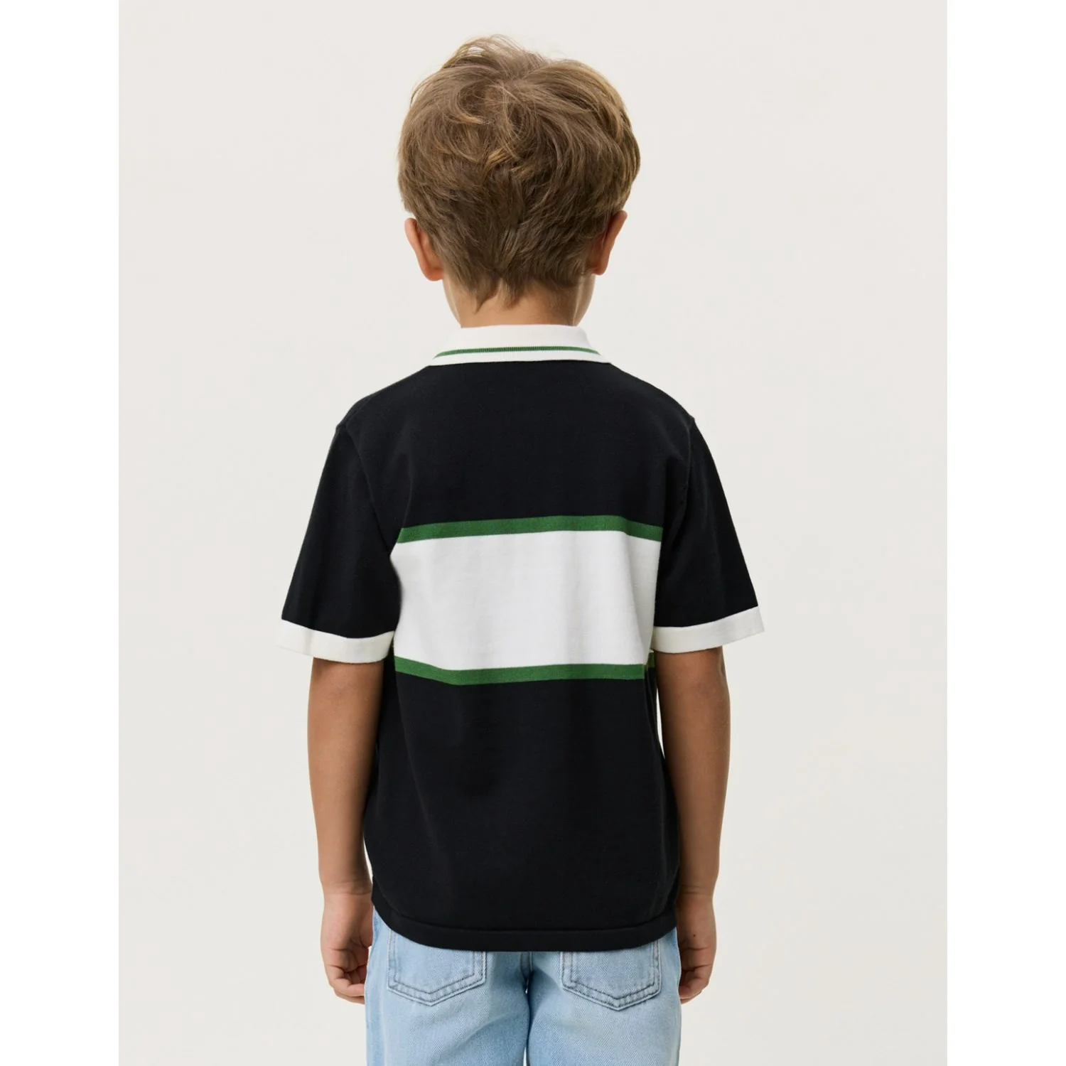 Les Deux Kids Tap Shoe Black Knitted Zipper Polo KIDS - Image 3