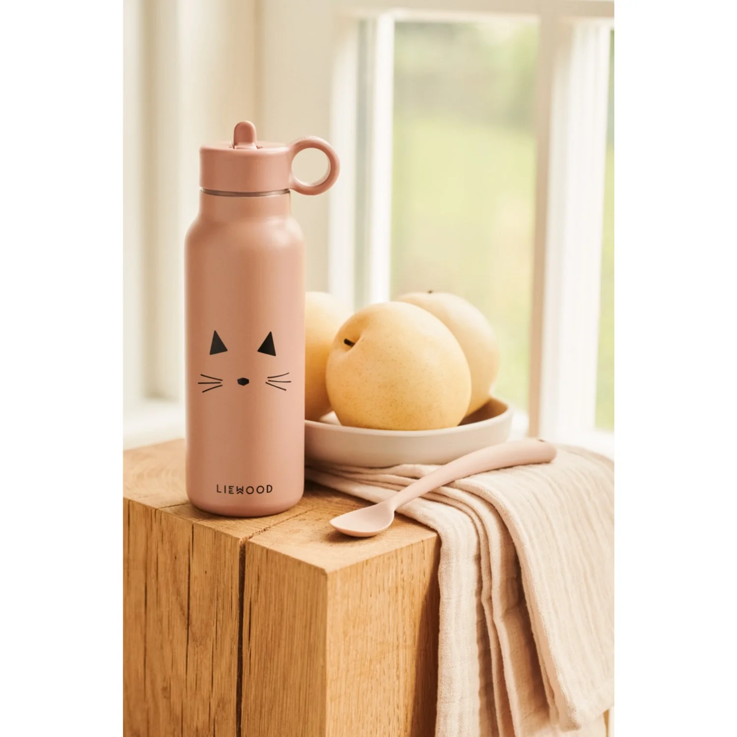 LIEWOOD Cat Dark Rose Falk Water Bottle 350 Ml - Image 2