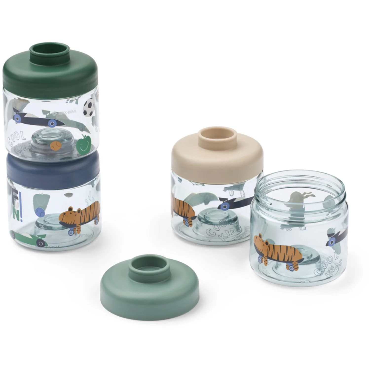 LIEWOOD Fun / Beach Blue Dominique Food Tritan Boxes 100 Ml 4-Pack - Image 2