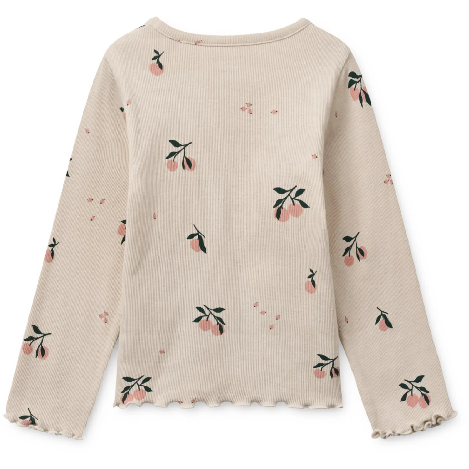 LIEWOOD Peach / Sea Shell Nieve Printed Longsleeve Rib Blouse - Image 3