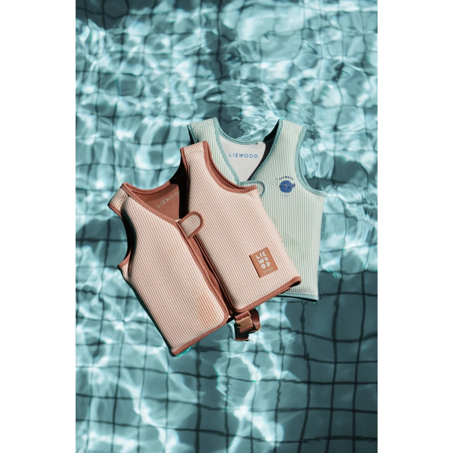 LIEWOOD Peppermint / Sandy Dove Seersucker Swim Vest - Image 7
