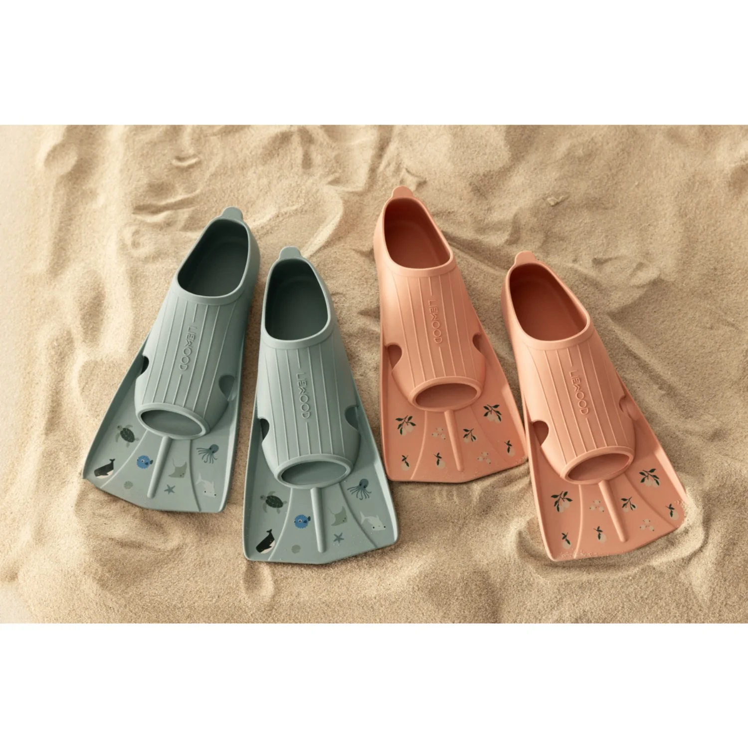 LIEWOOD Sea / Peppermint Gustav Printed Swim Fins - Image 2