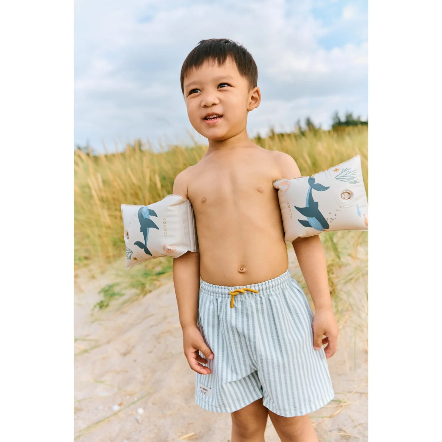 LIEWOOD Stripe Peppermint / Crisp White Duke Stripe Board Shorts - Image 2