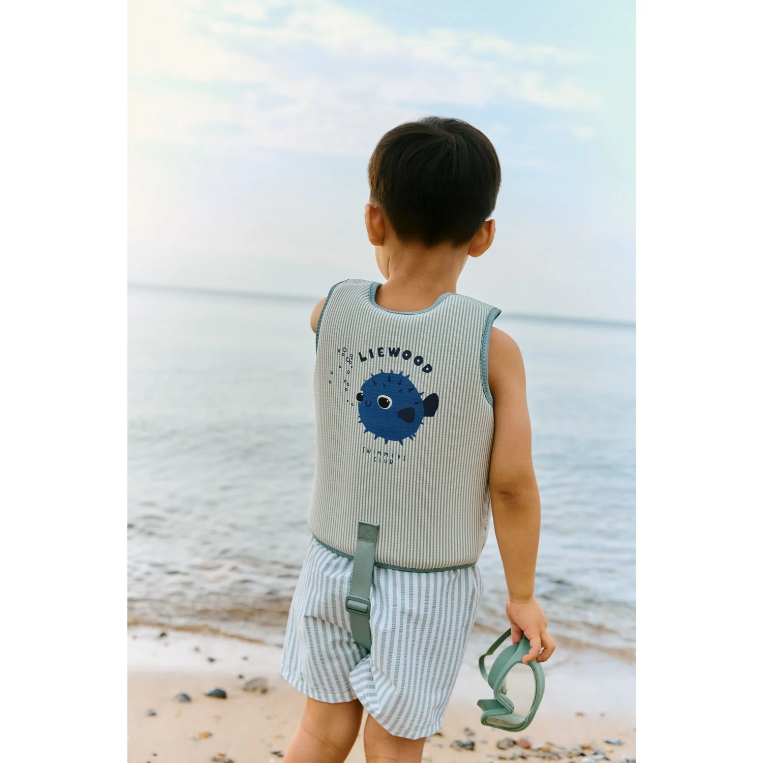 LIEWOOD Stripe Peppermint / Crisp White Duke Stripe Board Shorts - Image 5