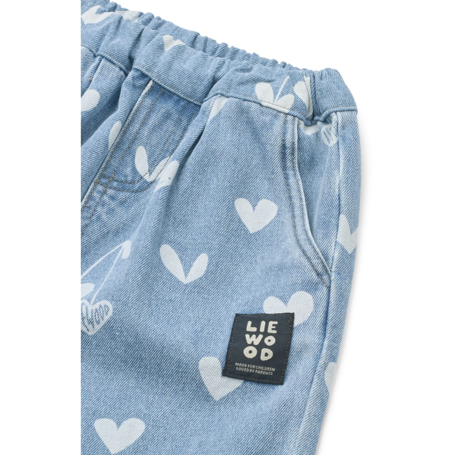 LIEWOOD Sweethearts / Light Blue Denim Borris Printed Denim Pants - Image 3