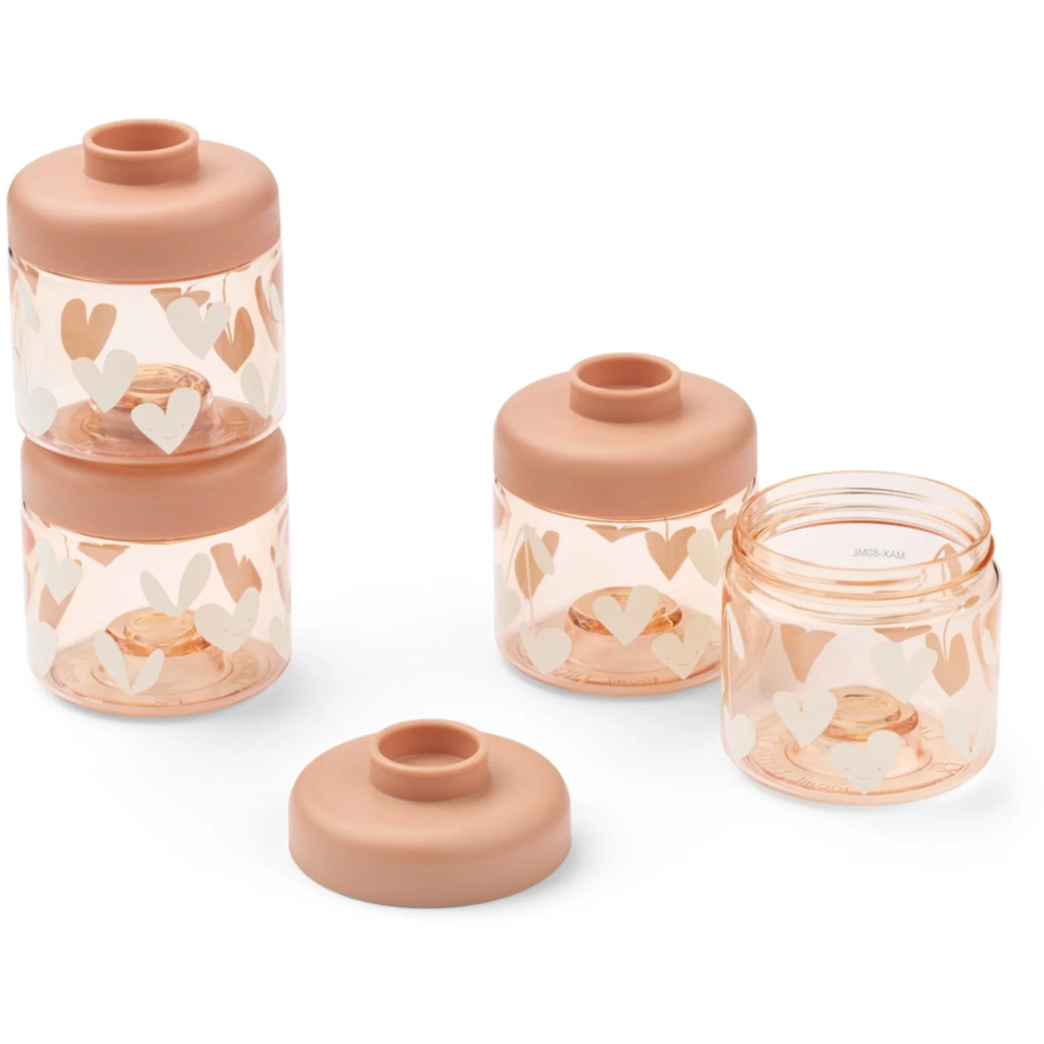 LIEWOOD Sweethearts / Pale Tuscany Dominique Food Tritan Boxes 100 Ml 4-Pack - Image 2