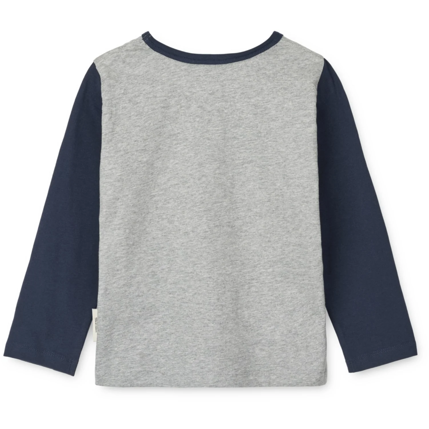 LIEWOOD Walrus / Grey Melange / Classic Navy Apia Placement Longsleeve T-Shirt - Image 4