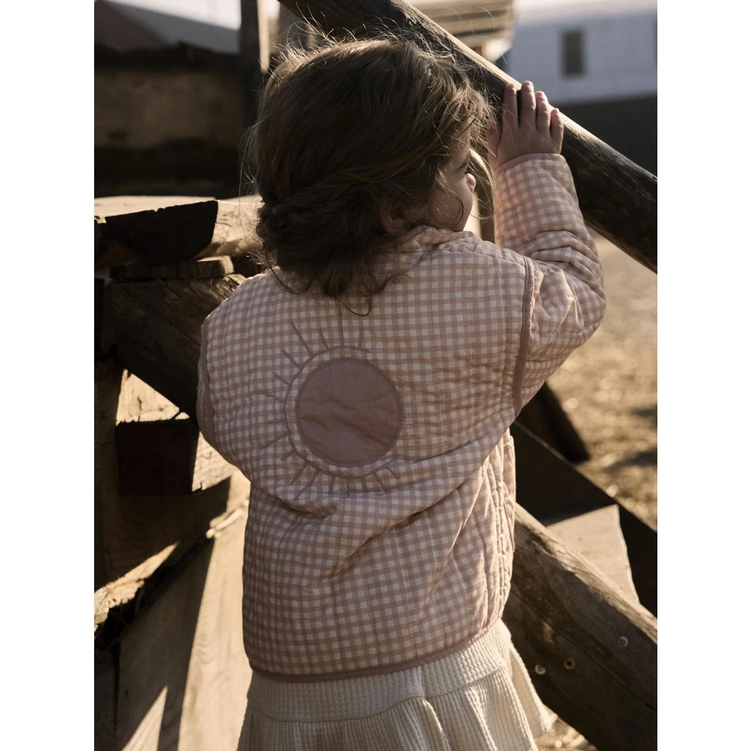 Lil'Atelier Cameo Rose Sun Nmflarose Ls Quilt Jacket Lil - Image 3