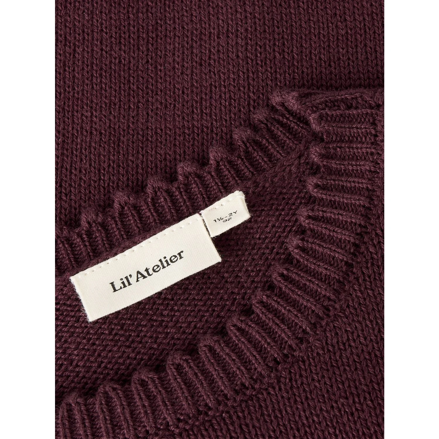 Lil'Atelier Catawba Grape Nmflola Ss Knit Top Lil - Image 2