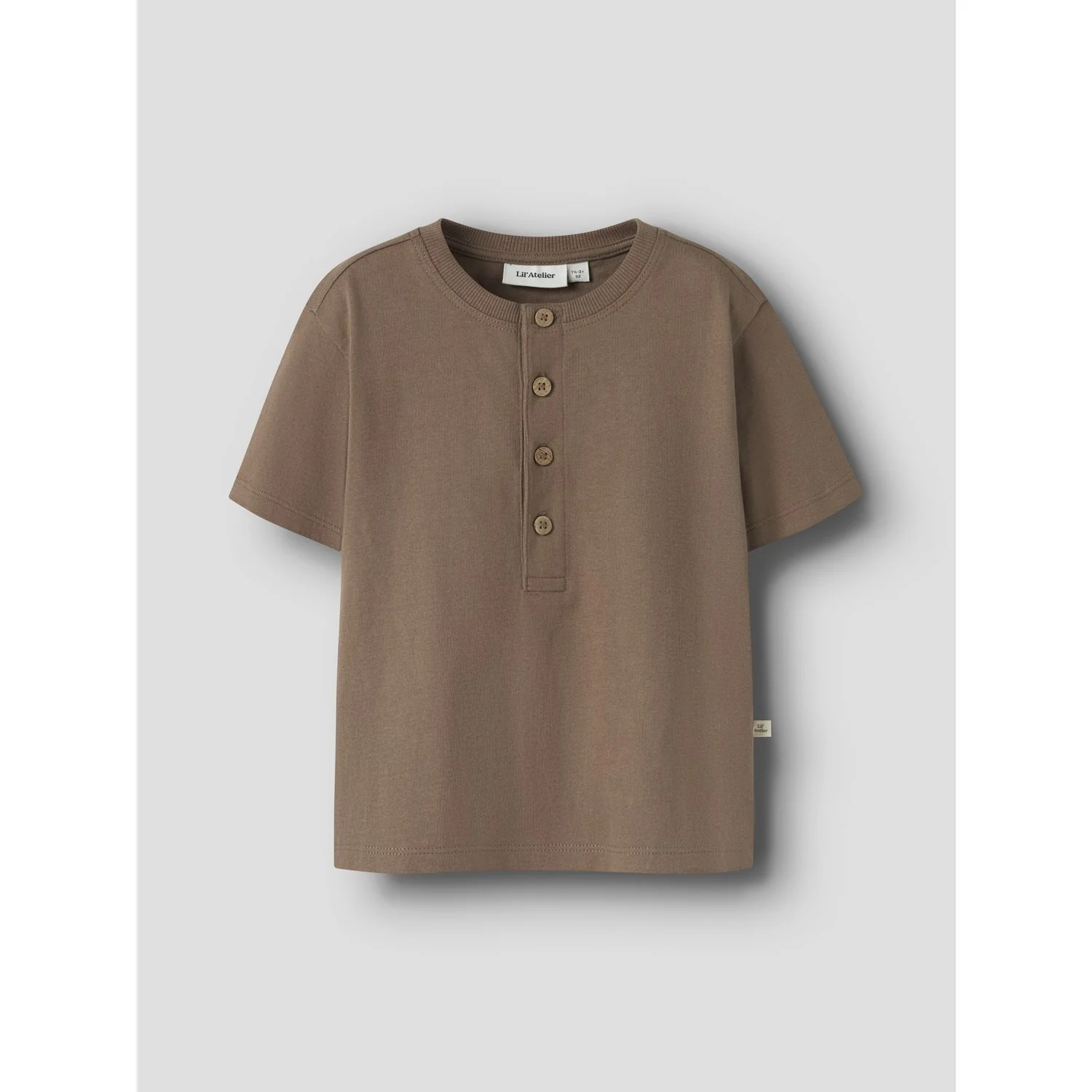 Lil'Atelier Coca Mocha Nmmdolan Len Ss Loose Top Lil - Image 4
