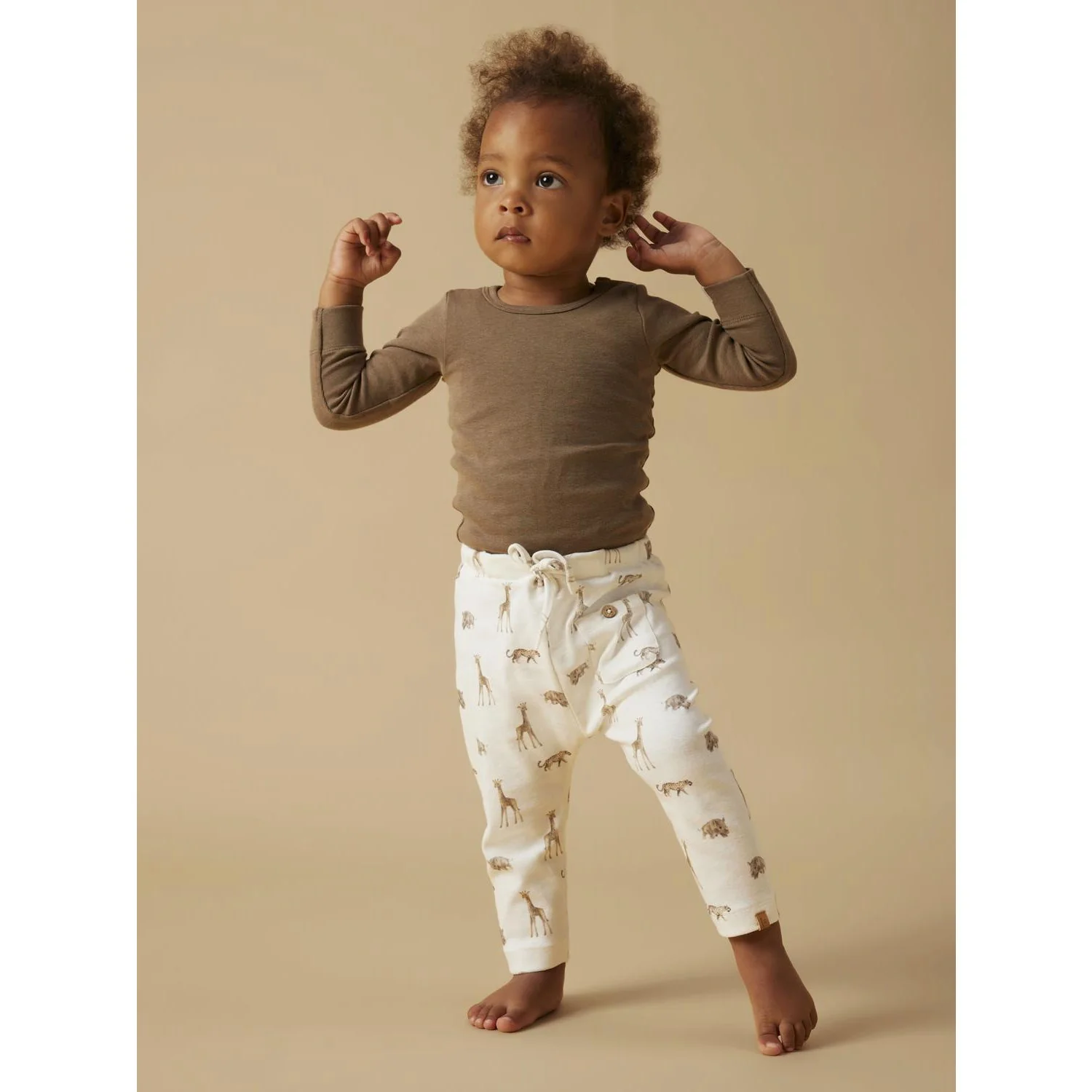 Lil'Atelier Coconut Milk Animals African Nbmgayo Elo Loose Pants Lil Noos - Image 2