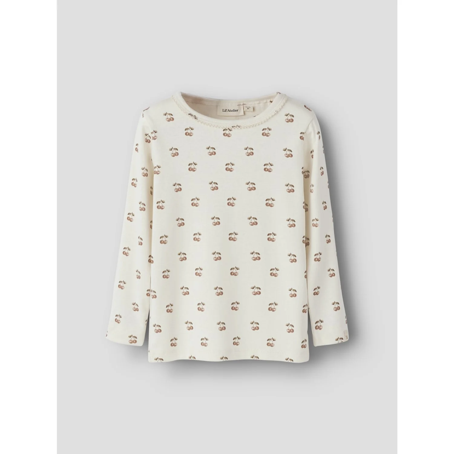 Lil'Atelier Coconut Milk Cherry Nmflayo Sig Ls Slim Top Lil - Image 3