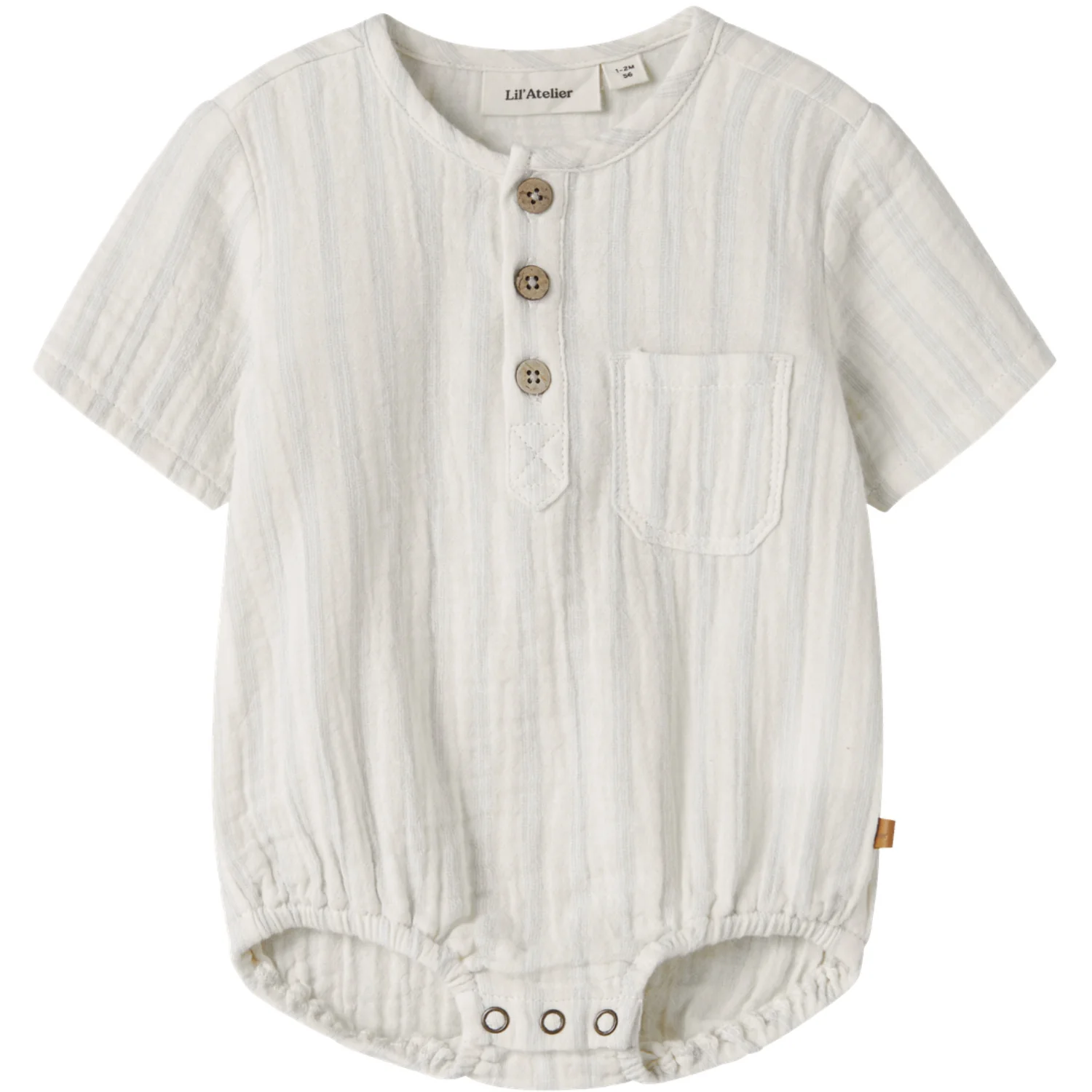 Lil'Atelier Coconut Milk Dusty Blue Nbmhagi Ss Loose Shirt Body Lil