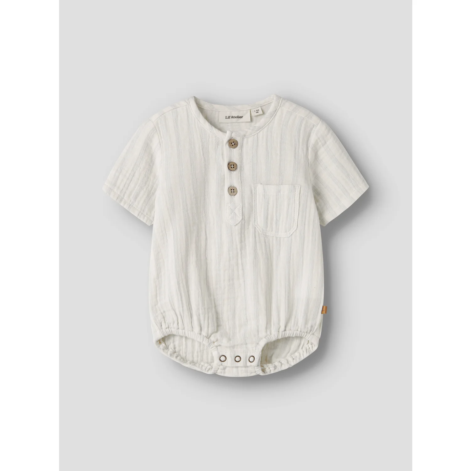 Lil'Atelier Coconut Milk Dusty Blue Nbmhagi Ss Loose Shirt Body Lil - Image 3