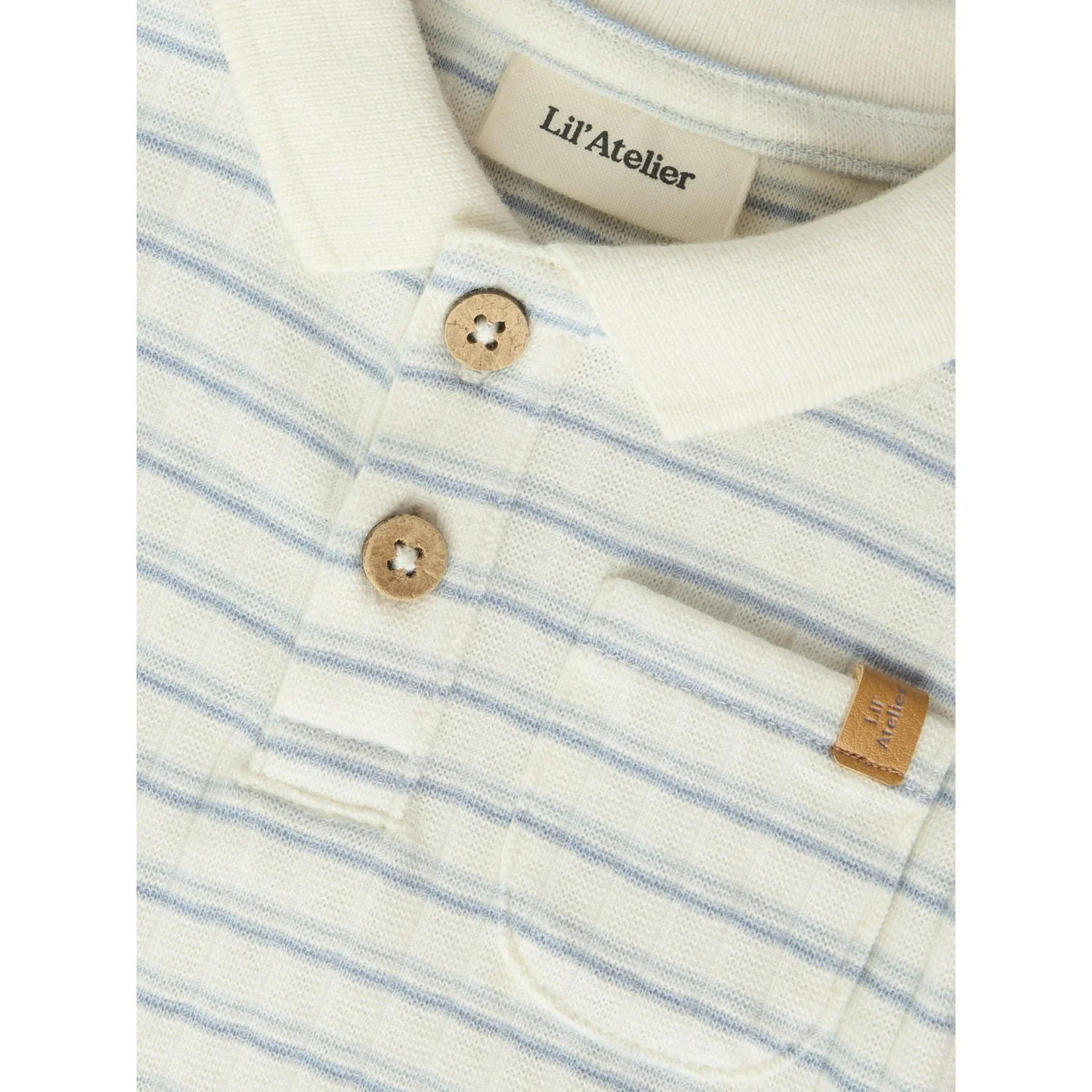 Lil'Atelier Coconut Milk Dusty Blue Nbmhaldur Ls Slim Body Lil - Image 2