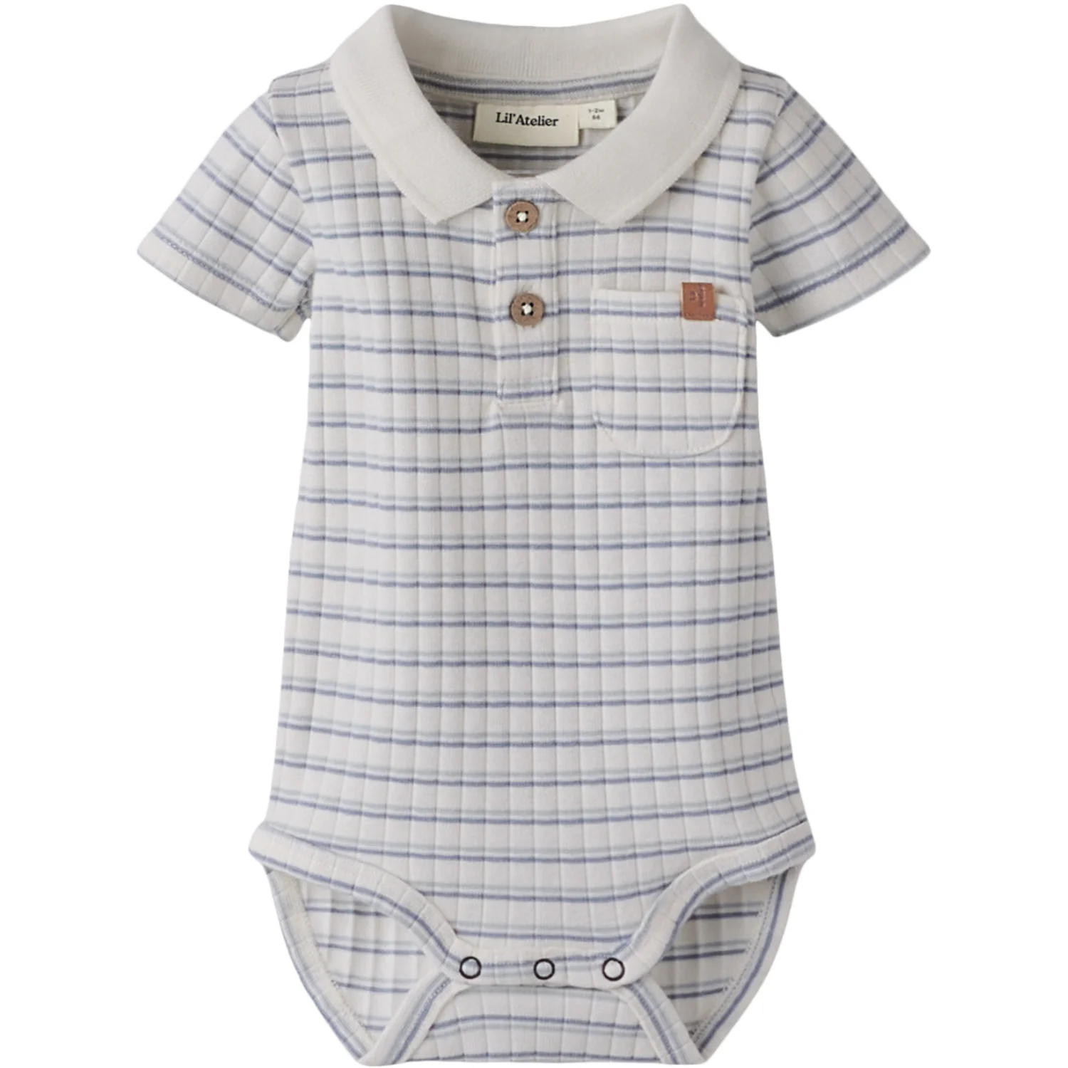 Lil'Atelier Coconut Milk Dusty Blue Nbmhaldur Ss Slim Body Lil