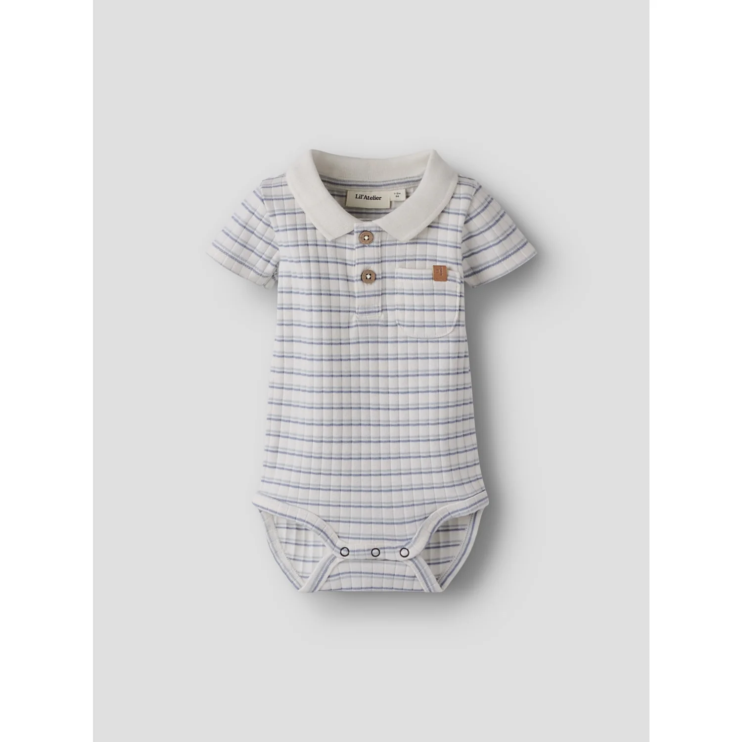 Lil'Atelier Coconut Milk Dusty Blue Nbmhaldur Ss Slim Body Lil - Image 3