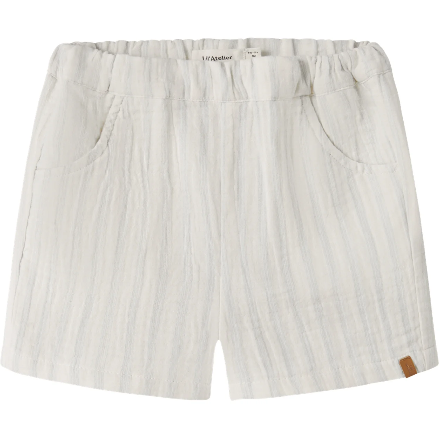 Lil'Atelier Coconut Milk Dusty Blue Nmmhagi Loose Shorts Lil