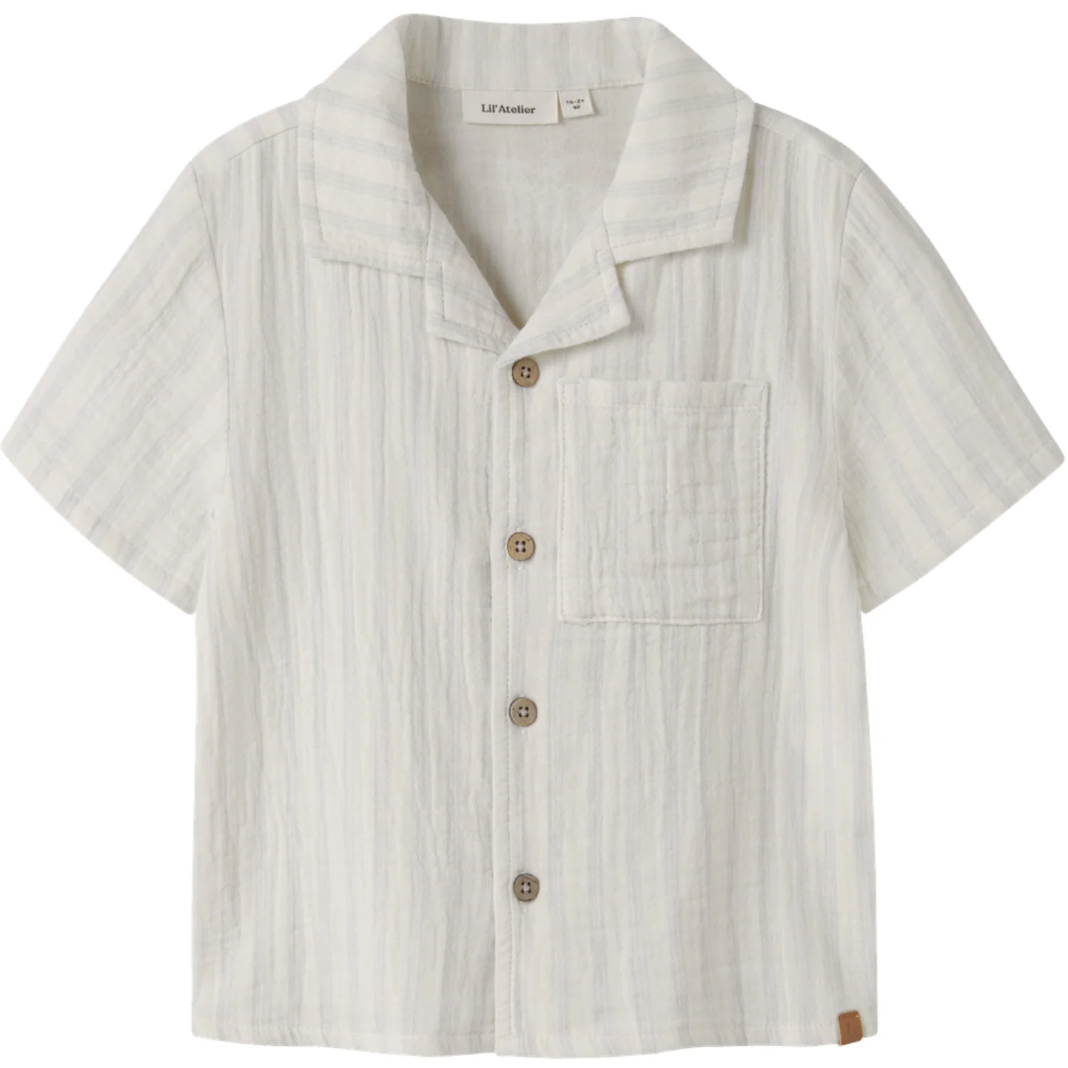 Lil'Atelier Coconut Milk Dusty Blue Nmmhagi Ss Loose Shirt Lil