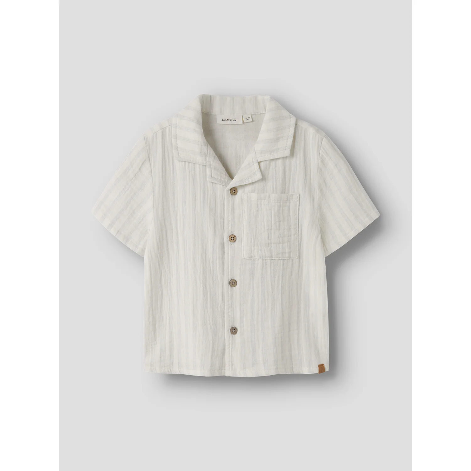 Lil'Atelier Coconut Milk Dusty Blue Nmmhagi Ss Loose Shirt Lil - Image 5
