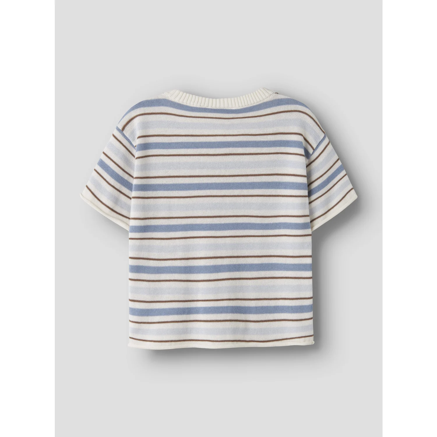 Lil'Atelier Coconut Milk Dusty Blue Nmmhito Ss Loose Knit Lil - Image 2