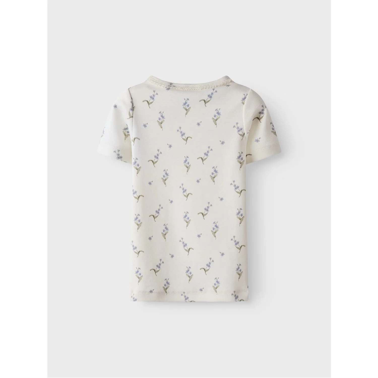 Lil'Atelier Coconut Milk Forget Me Not Gayo Sig Slim T-Shirt - Image 3