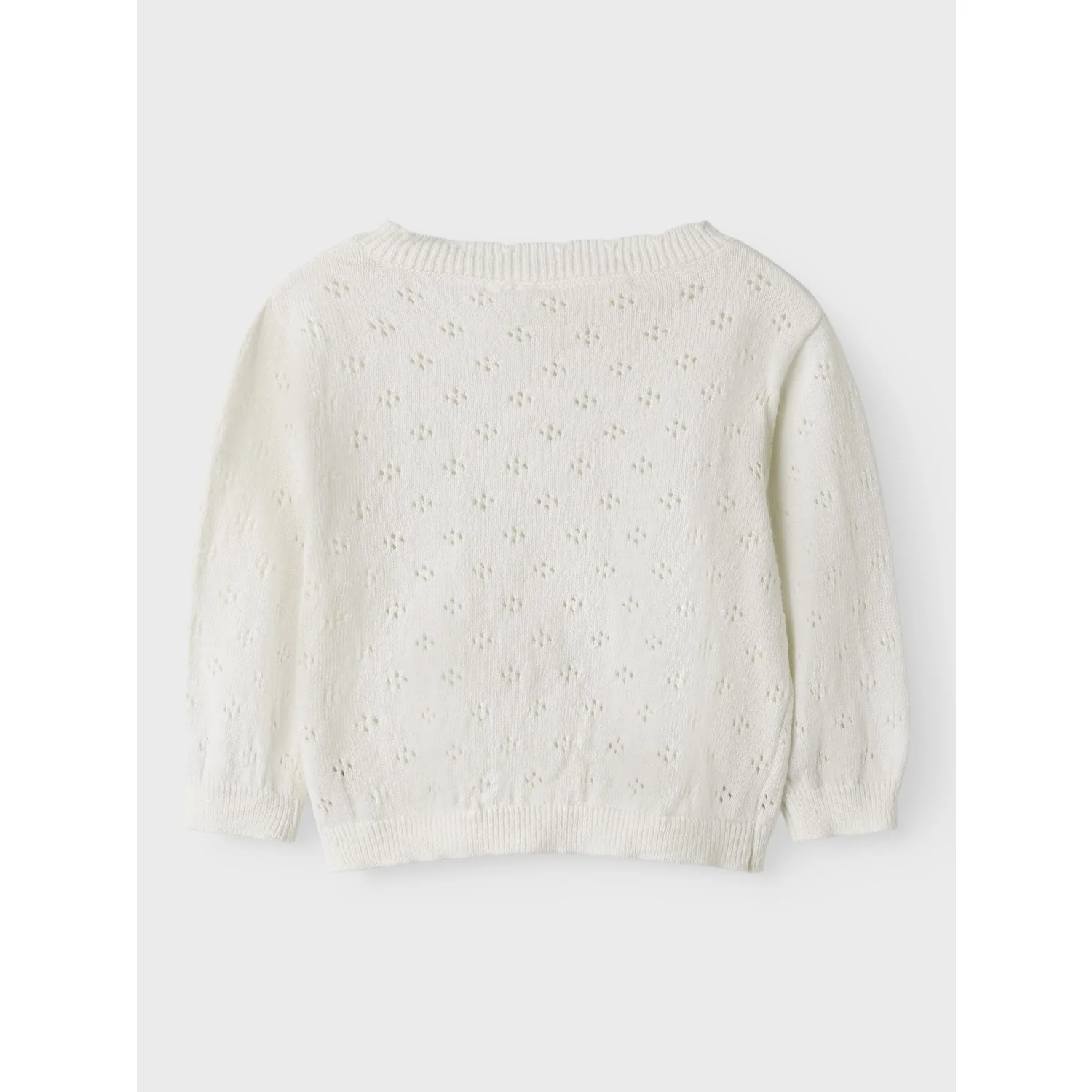 Lil'Atelier Coconut Milk Gliva Ivo Knit Cardigan - Image 3