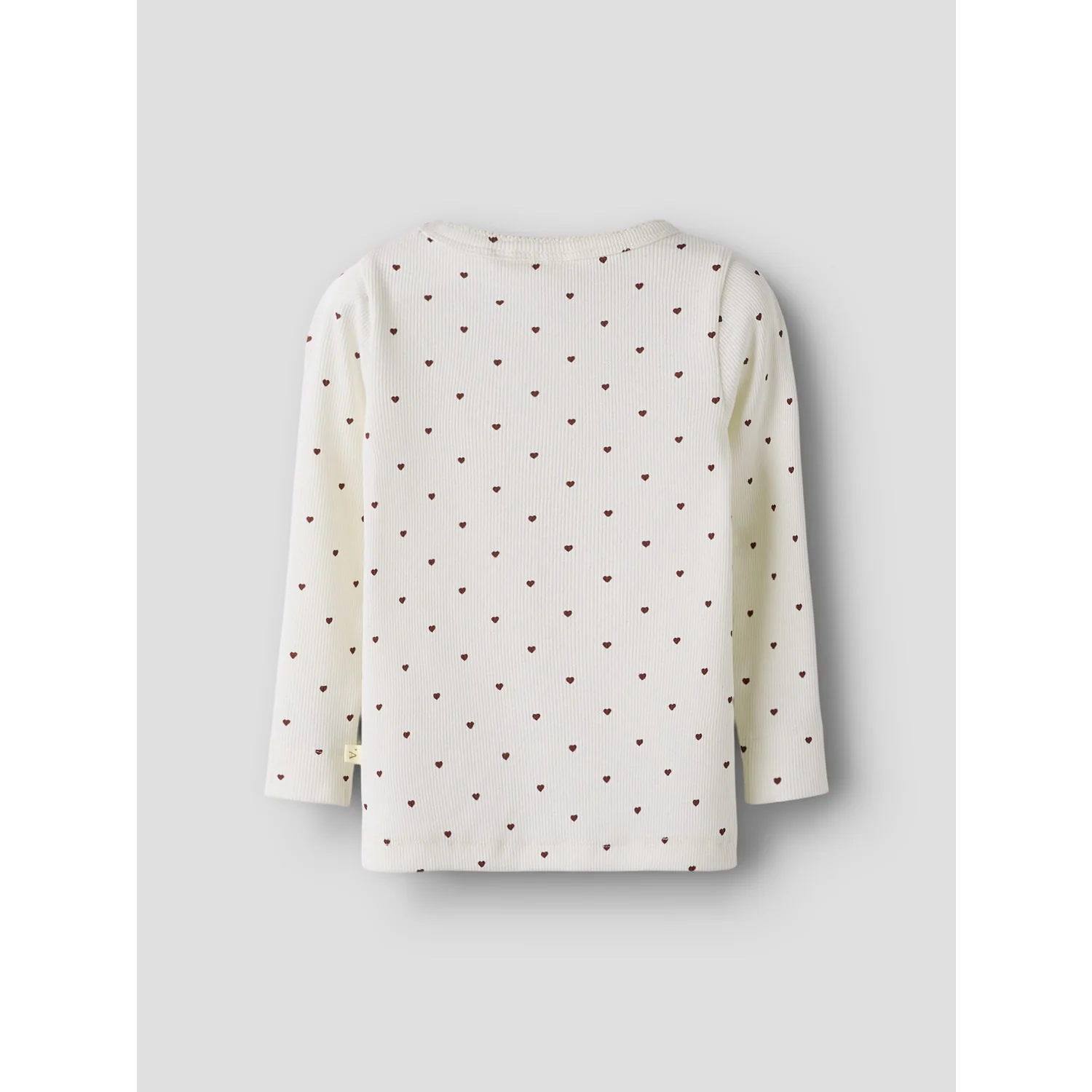 Lil'Atelier Coconut Milk Heart Nmfgago Ls Slim Top Lil Noos - Image 2