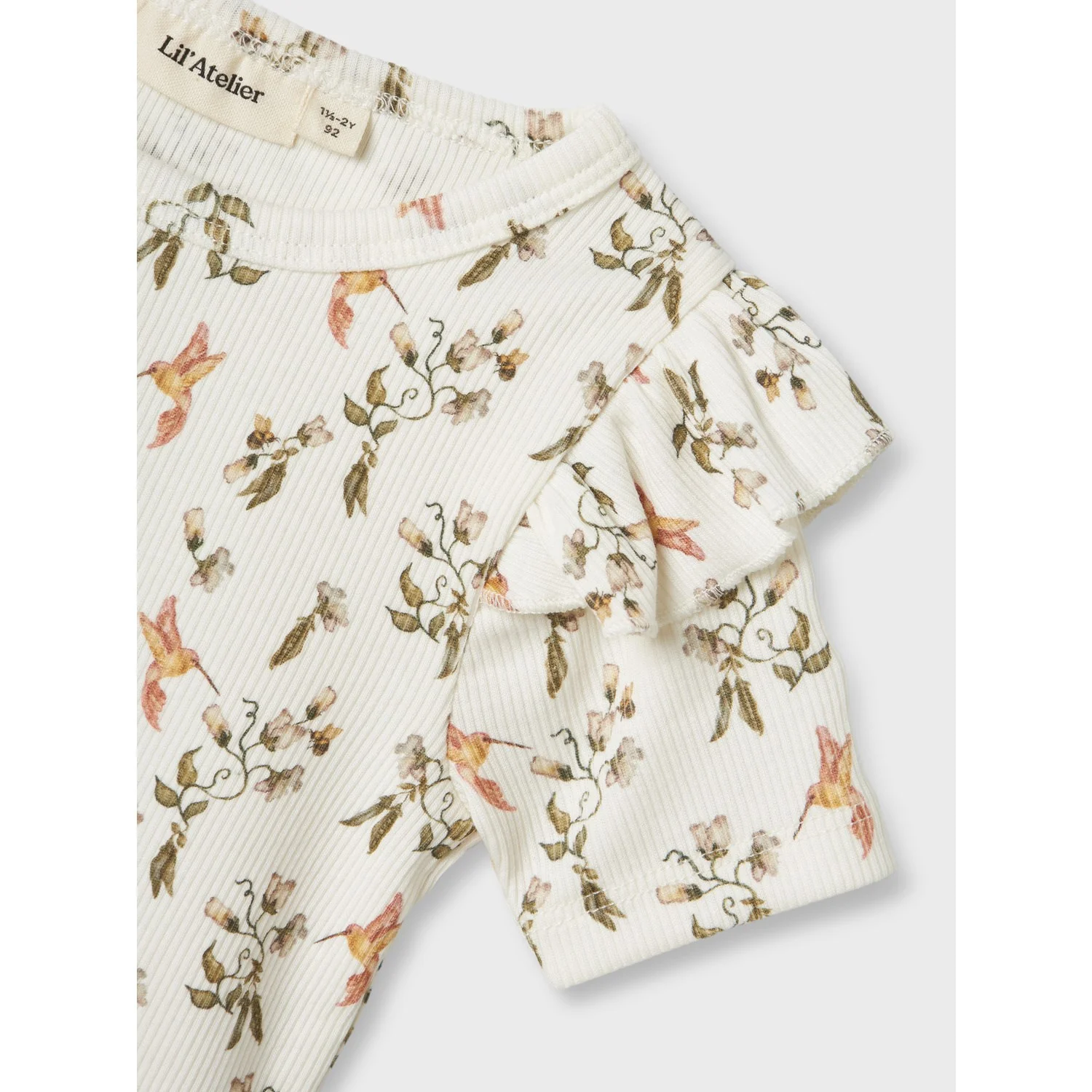 Lil'Atelier Coconut Milk Humming Bird Nmflavo Evo Ss Slim Top Lil - Image 3