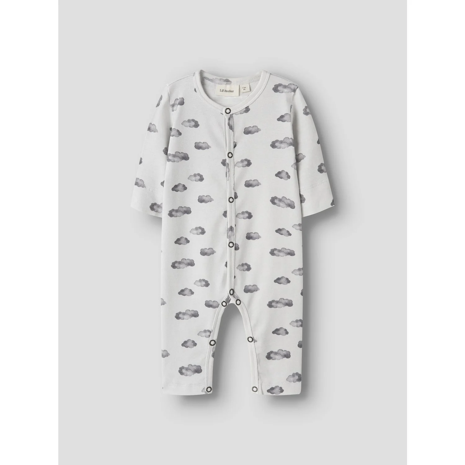 Lil'Atelier Glacier Gray Cloud Nbmgio Ls Nightsuit Lil - Image 2