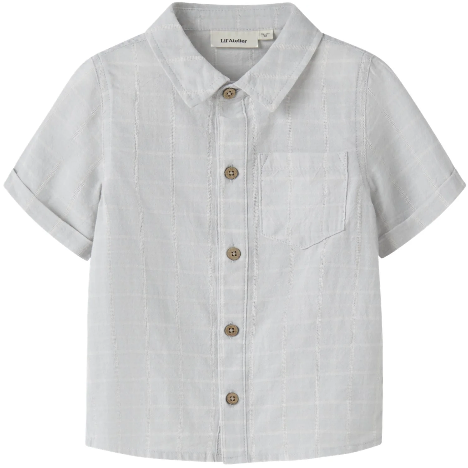 Lil'Atelier Gray Dawn Coconut Milk Nmmflorentin Ss Shirt Lil