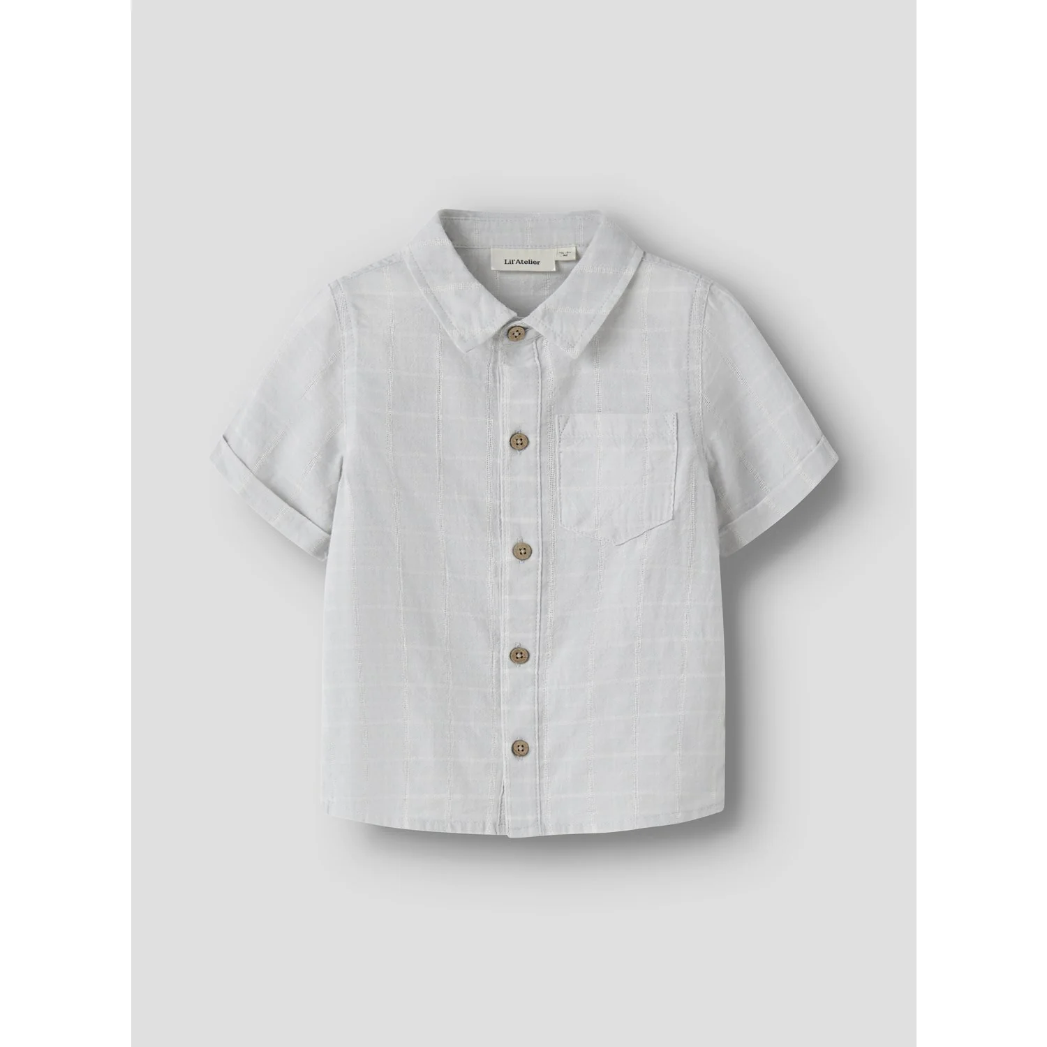 Lil'Atelier Gray Dawn Coconut Milk Nmmflorentin Ss Shirt Lil - Image 4