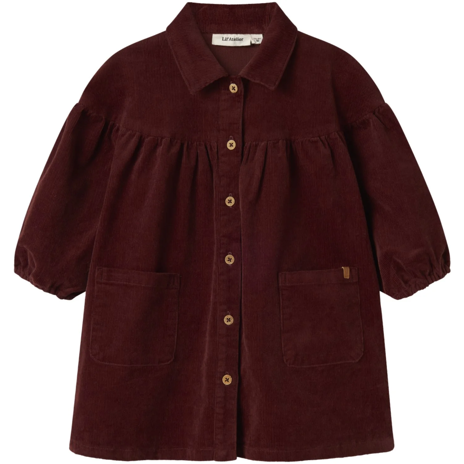Lil'Atelier Hot Chocolate Nmfobert Loose Ls Cord Dress 4122-Hg Lil