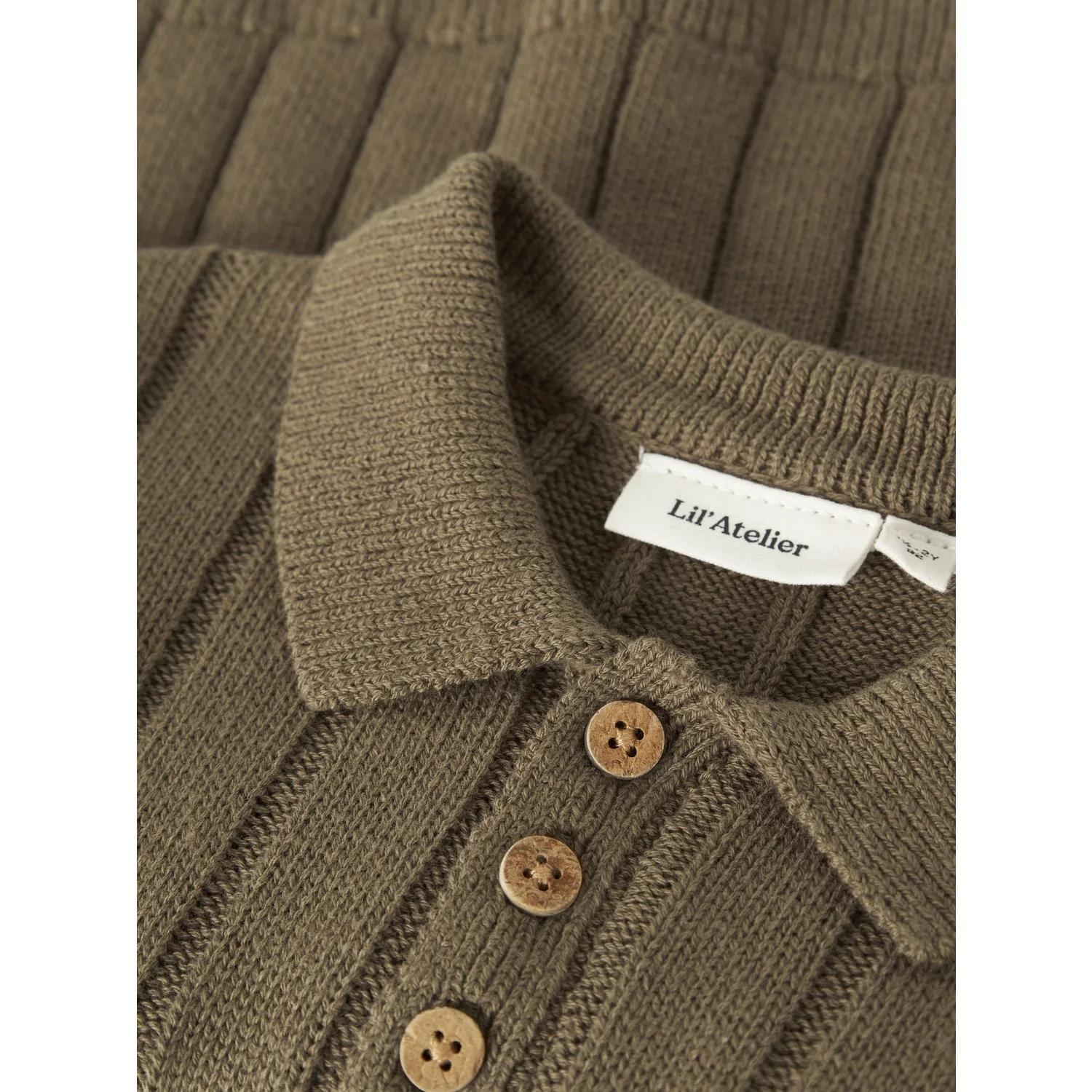 Lil'Atelier Kangaroo Nmmlomon Ls Loose Knit Polo Lil - Image 4