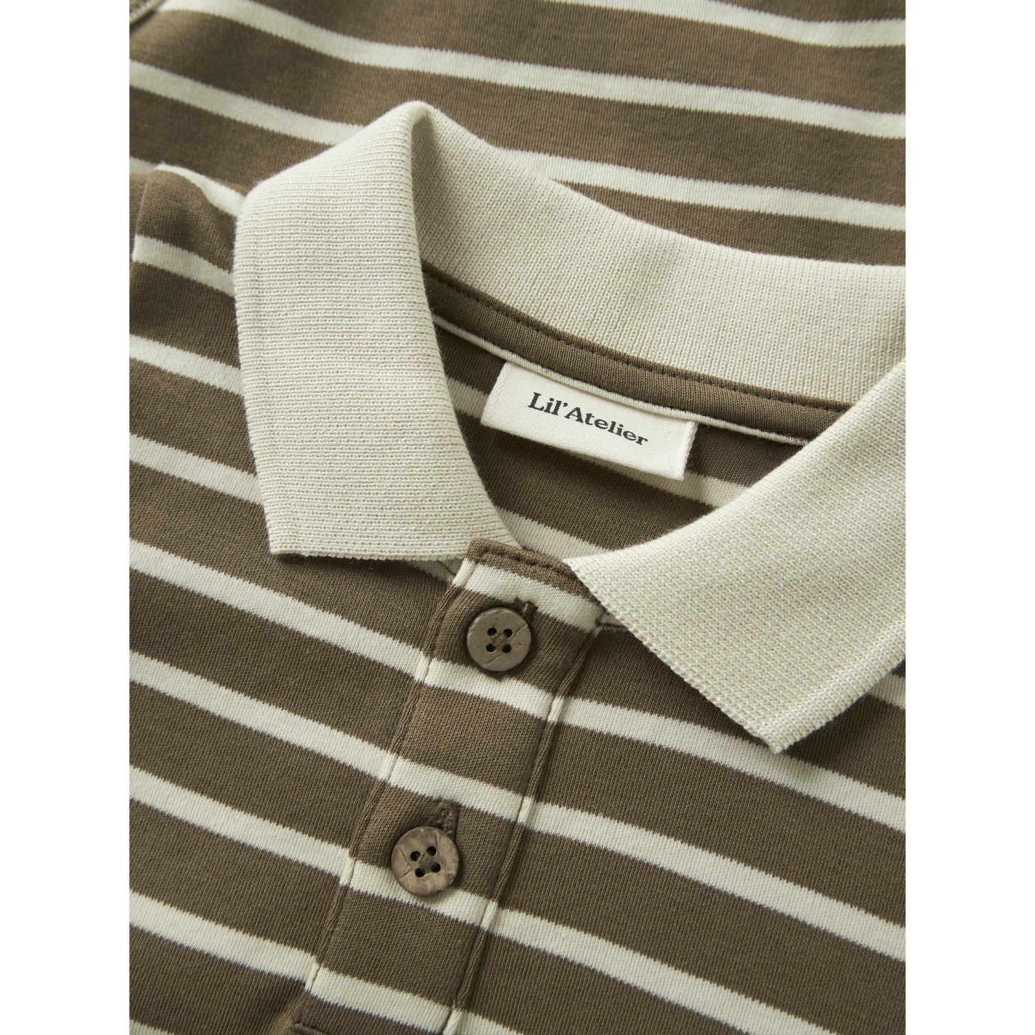 Lil'Atelier Kangaroo Turtledove Nbmlimia Ls Polo Body Lil - Image 2