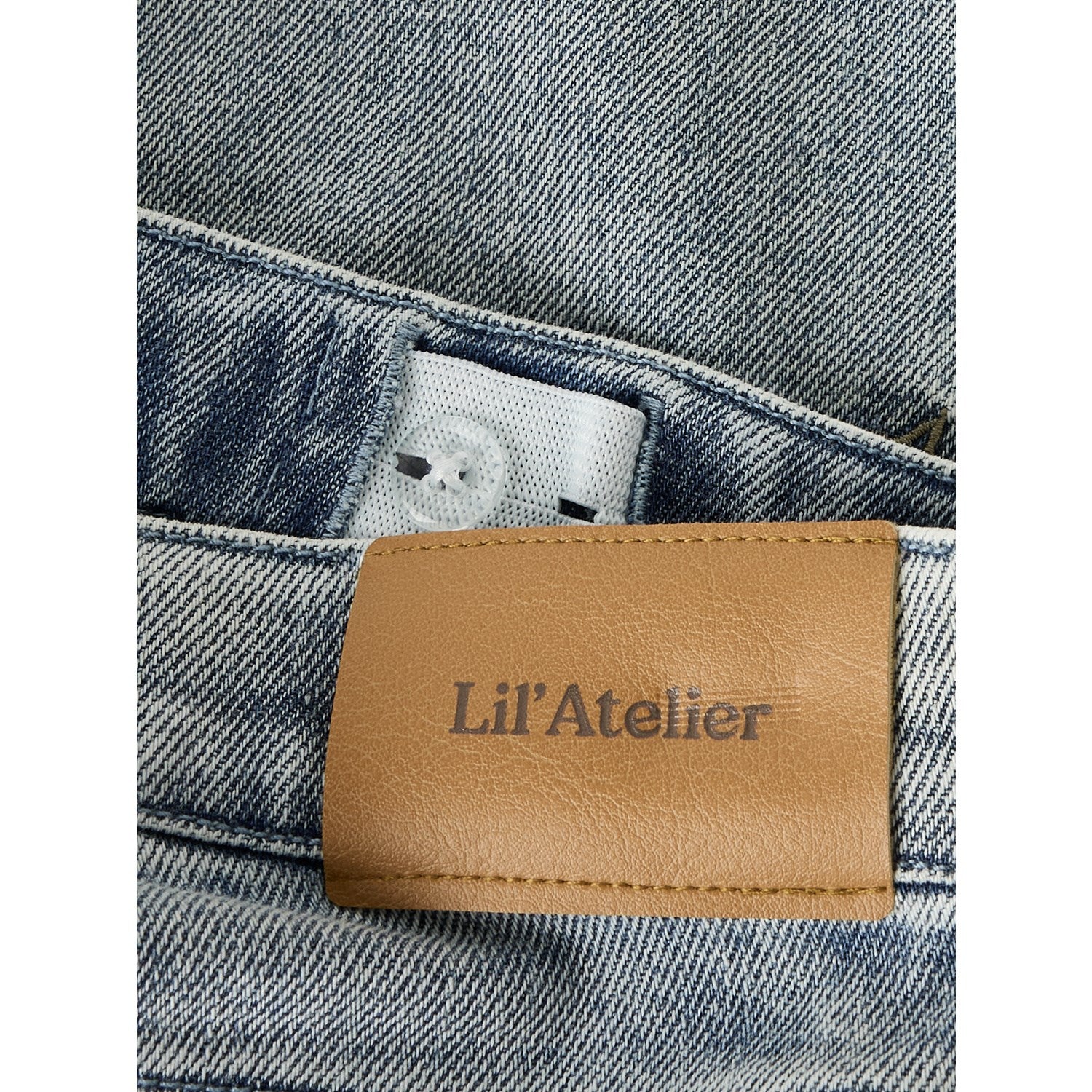 Lil'Atelier Medium Blue Denim Flower Emb Nmfdarlee Doa Loose Jeans 4499-Se Lil - Image 3