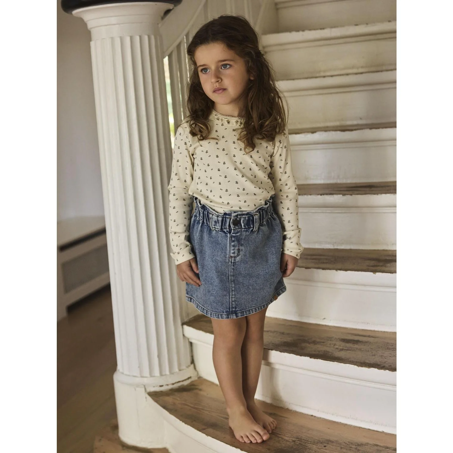 Lil'Atelier Medium Blue Denim Nmfkarole Dnm Skirt 2433-Cj Lil - Image 2