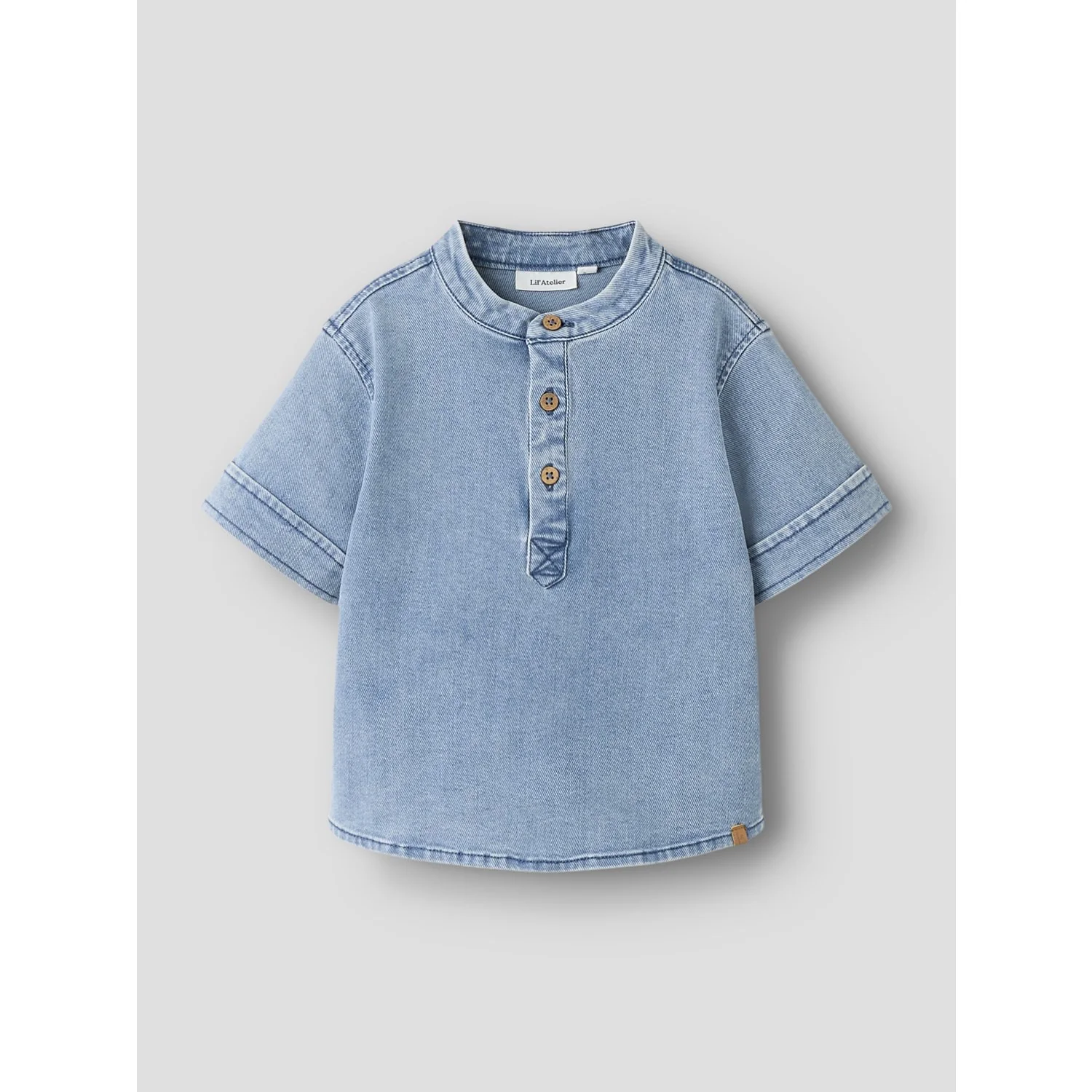 Lil'Atelier Medium Blue Denim Nmmdeva Ss Loose Dnm Shirt 2024-Es Lil - Image 2