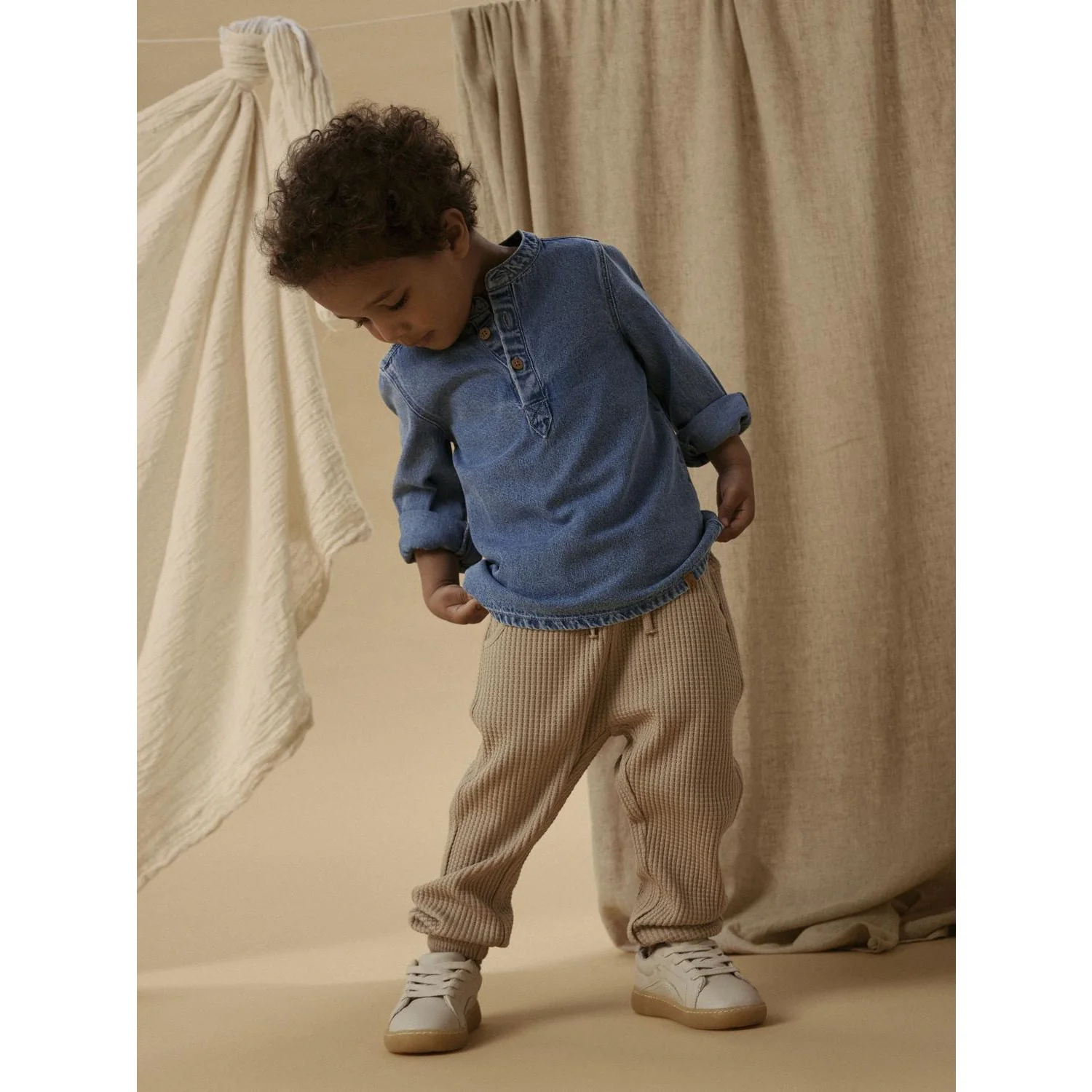 Lil'Atelier Medium Blue Denim Nmmtaya Ls Loose Dnm Shirt 1166-Fd Lil - Image 2