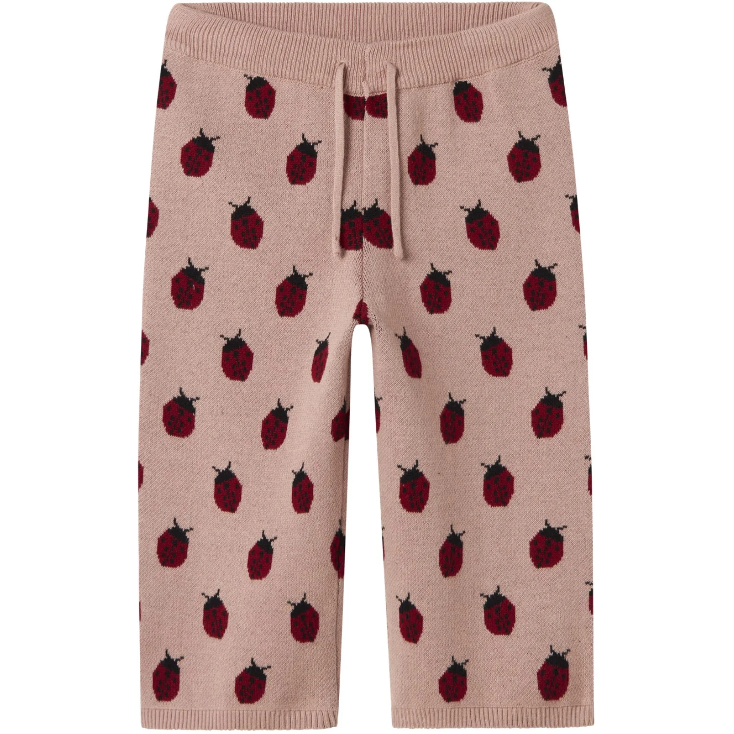 Lil'Atelier Misty Rose Nmflulio Wide Knit Ancle Pants Lil