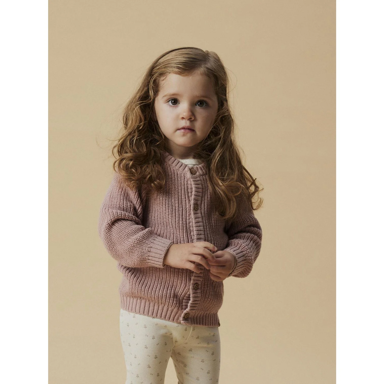 Lil'Atelier Misty Rose Nmnemlen Lin Ls Knit Card Lil Noos - Image 3