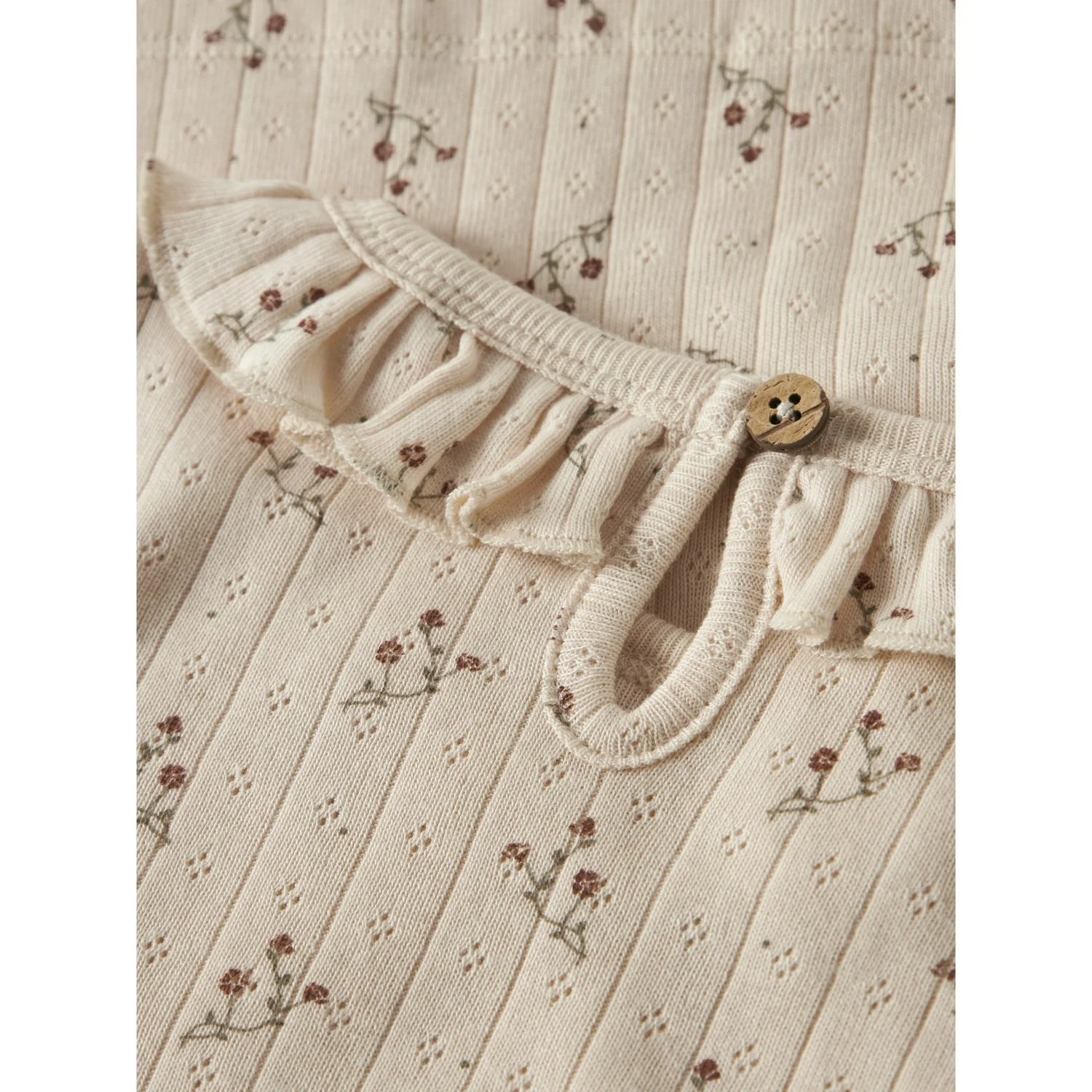 Lil'Atelier Novelle Peach Flower Nmfrachello Ria Ls Slim Top Lil - Image 2