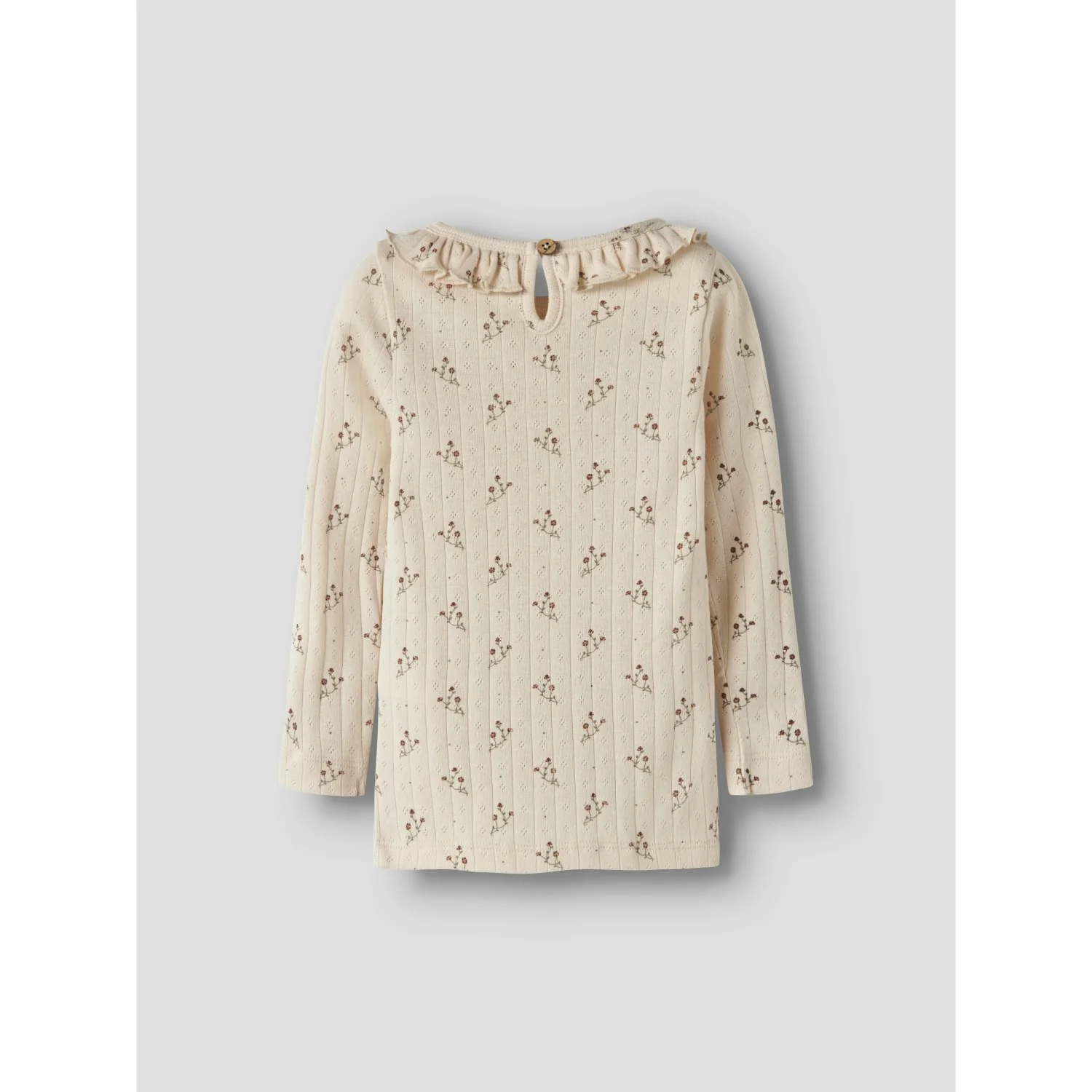 Lil'Atelier Novelle Peach Flower Nmfrachello Ria Ls Slim Top Lil - Image 3