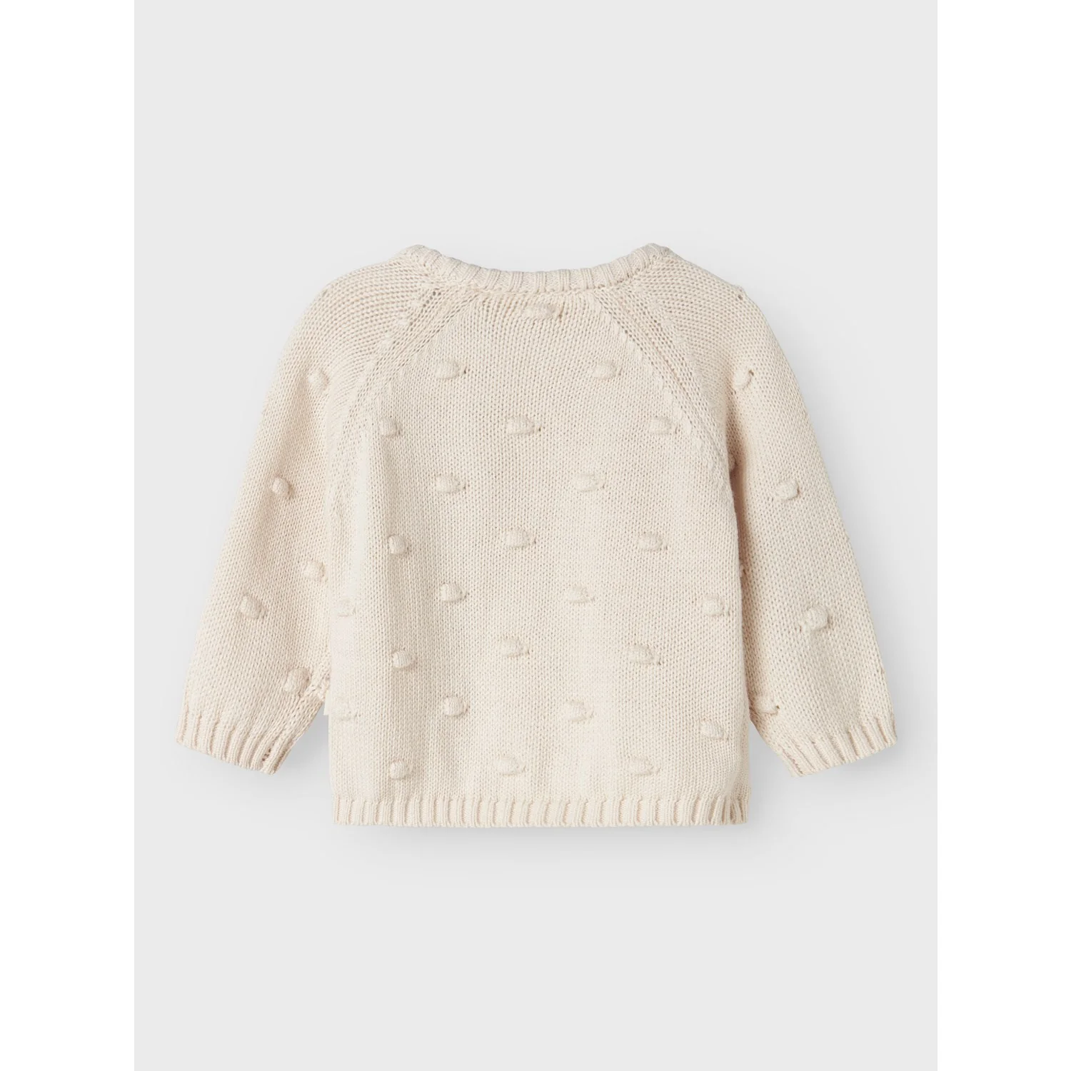 Lil'Atelier Pastel Parchment Nbfgable Ls Wrap Knit Lil - Image 3